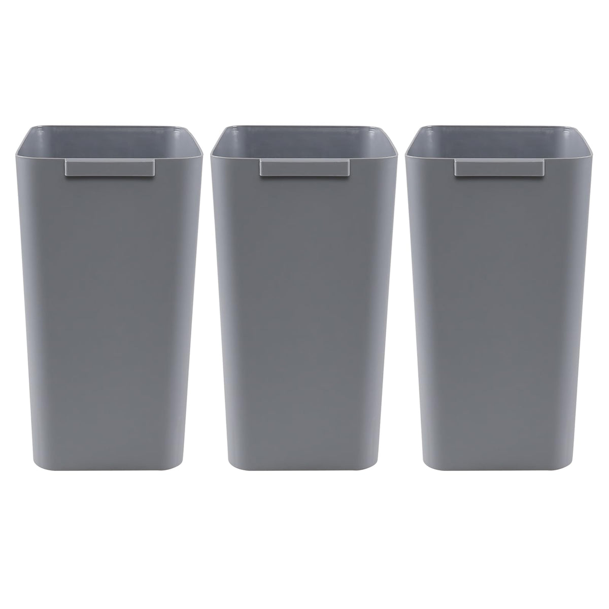 Pack of 3 Rectangular Office Wastebasket Trash Can (3 Count)