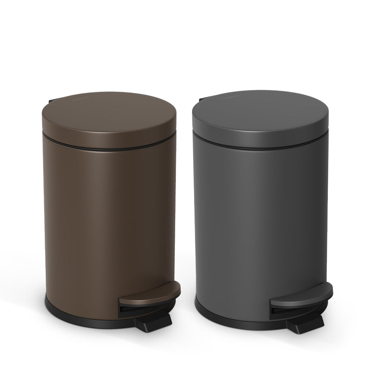 Small Round Bathroom Trash Can with Lid Soft Close