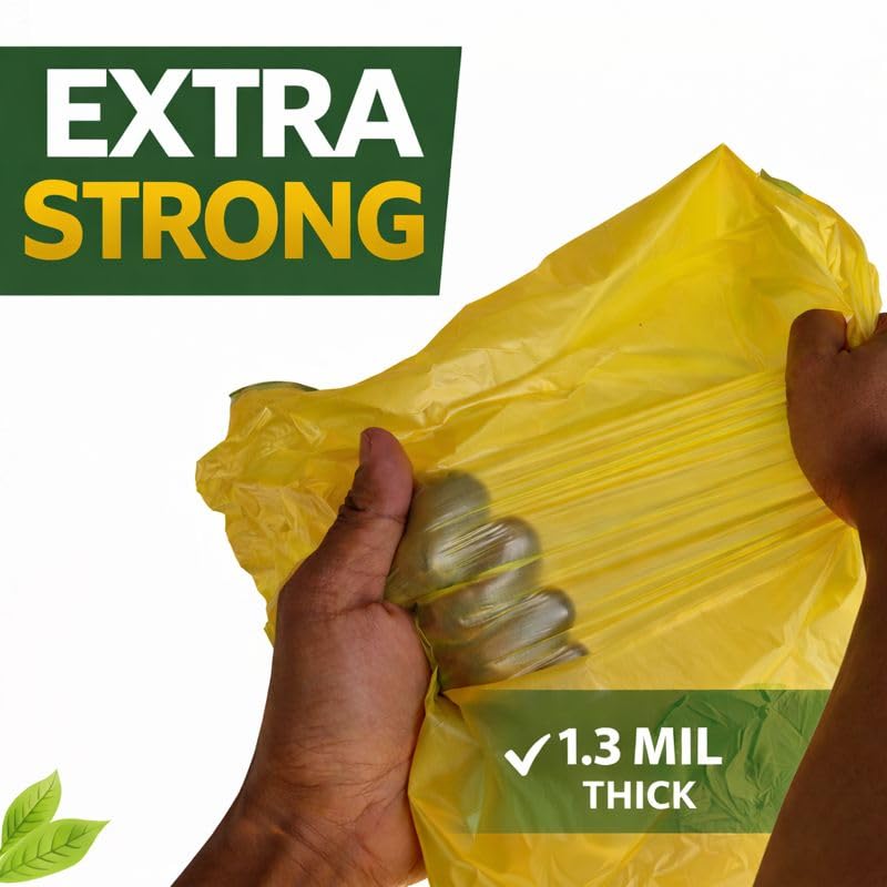 13 Gallon Biodegradable Trash Bags with Drawstring (75 Count)