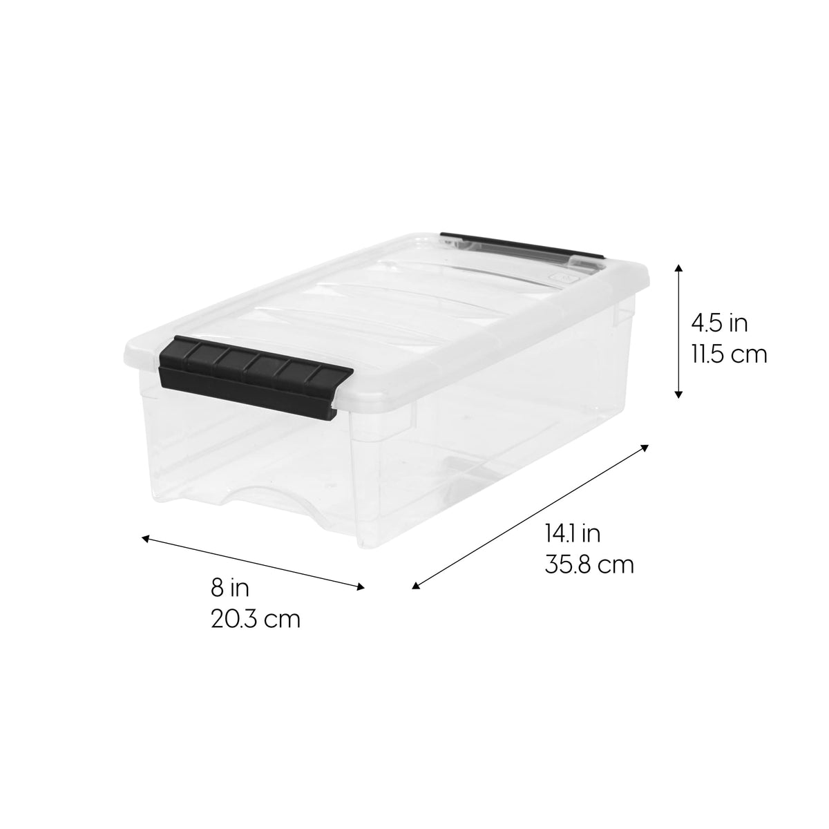 10 Pack 6 Quart Storage Bins with Lids (10 Count)