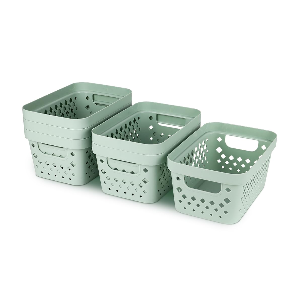 Plastic Baskets for Organizing (6 Count)