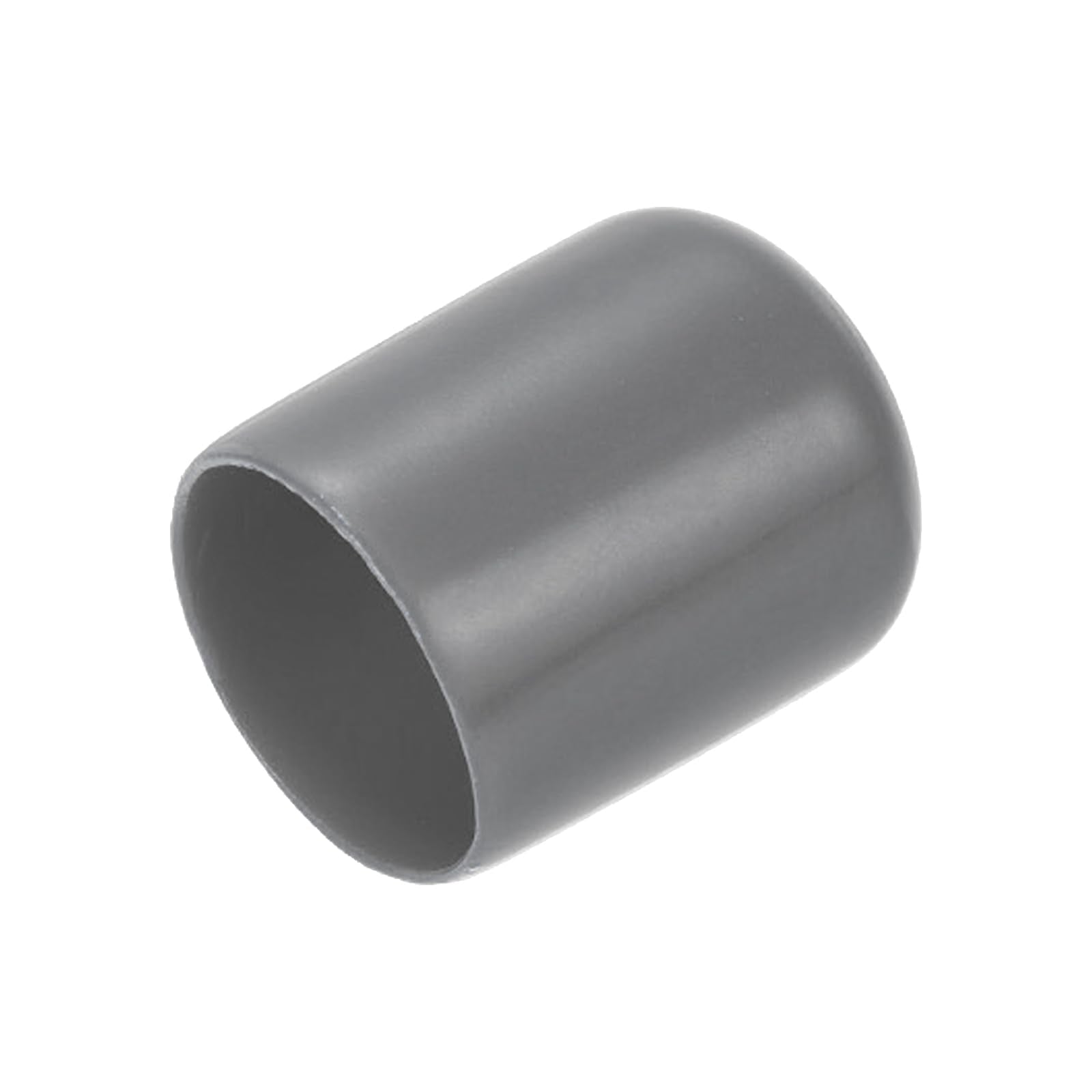 20pcs Rubber End Caps 21mm ID Vinyl PVC Round Tube Bolt Cap Cover Screw Thread Protectors Dark Grey