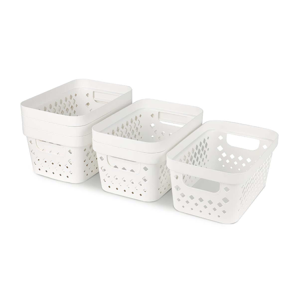 Plastic Baskets for Organizing (6 Count)