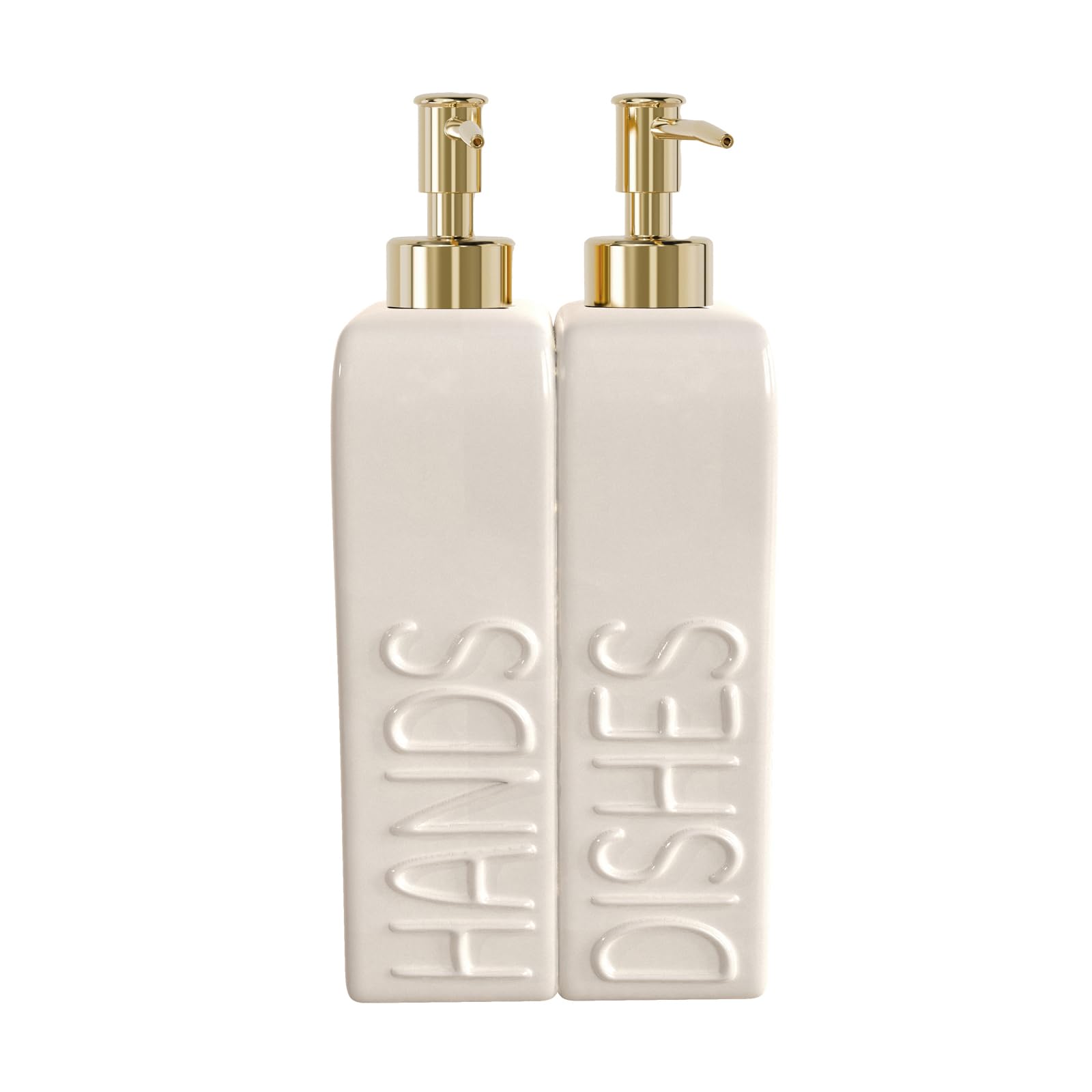 Soap Dispenser Set with Gold Stainless Steel Pump and a Funnel (2 Count)