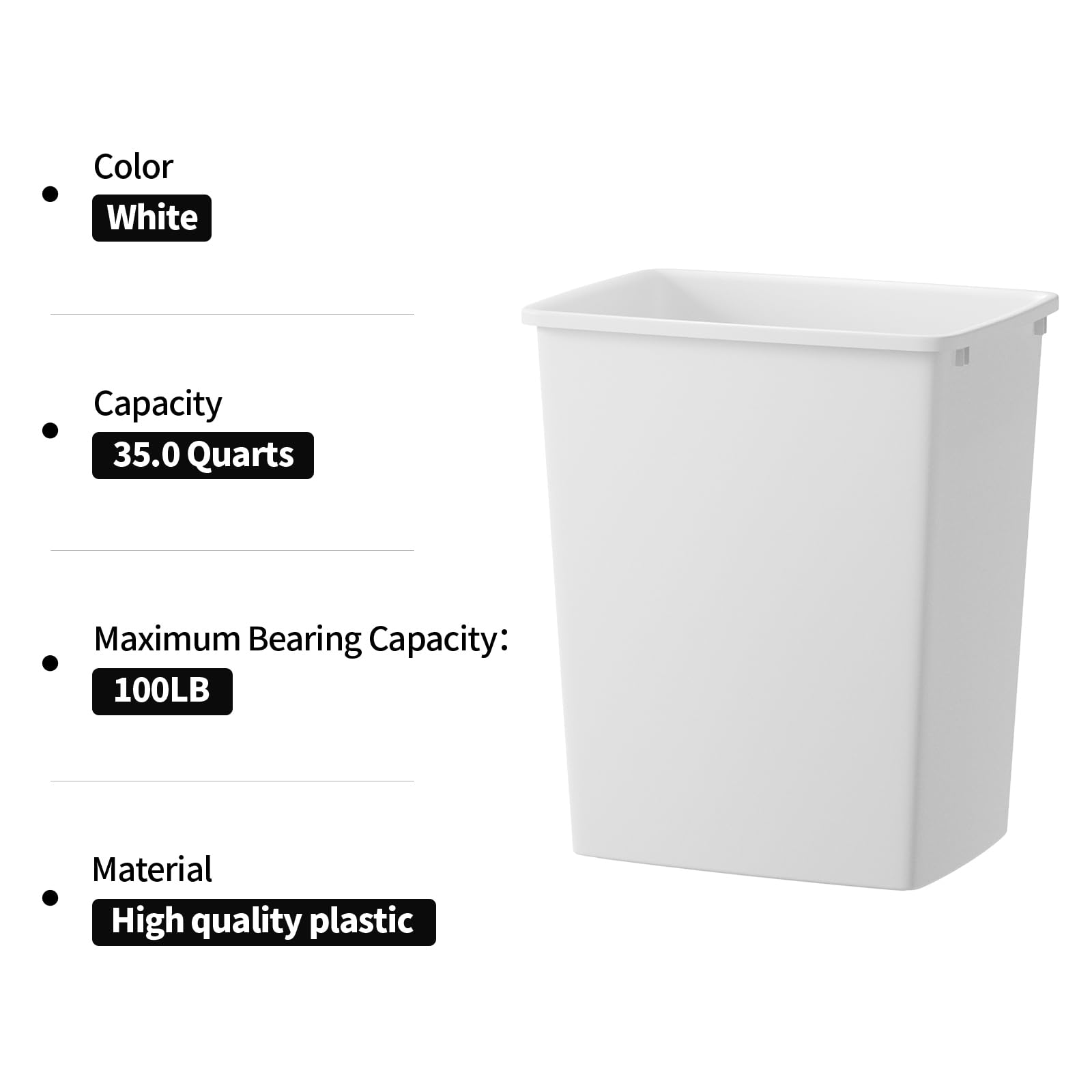 35QT Kitchen Trash Can