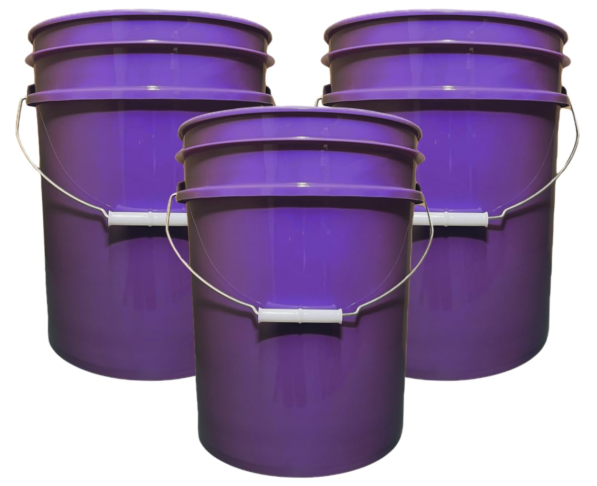 5 Gallon Premium HPDE Plastic Bucket (3 Count)