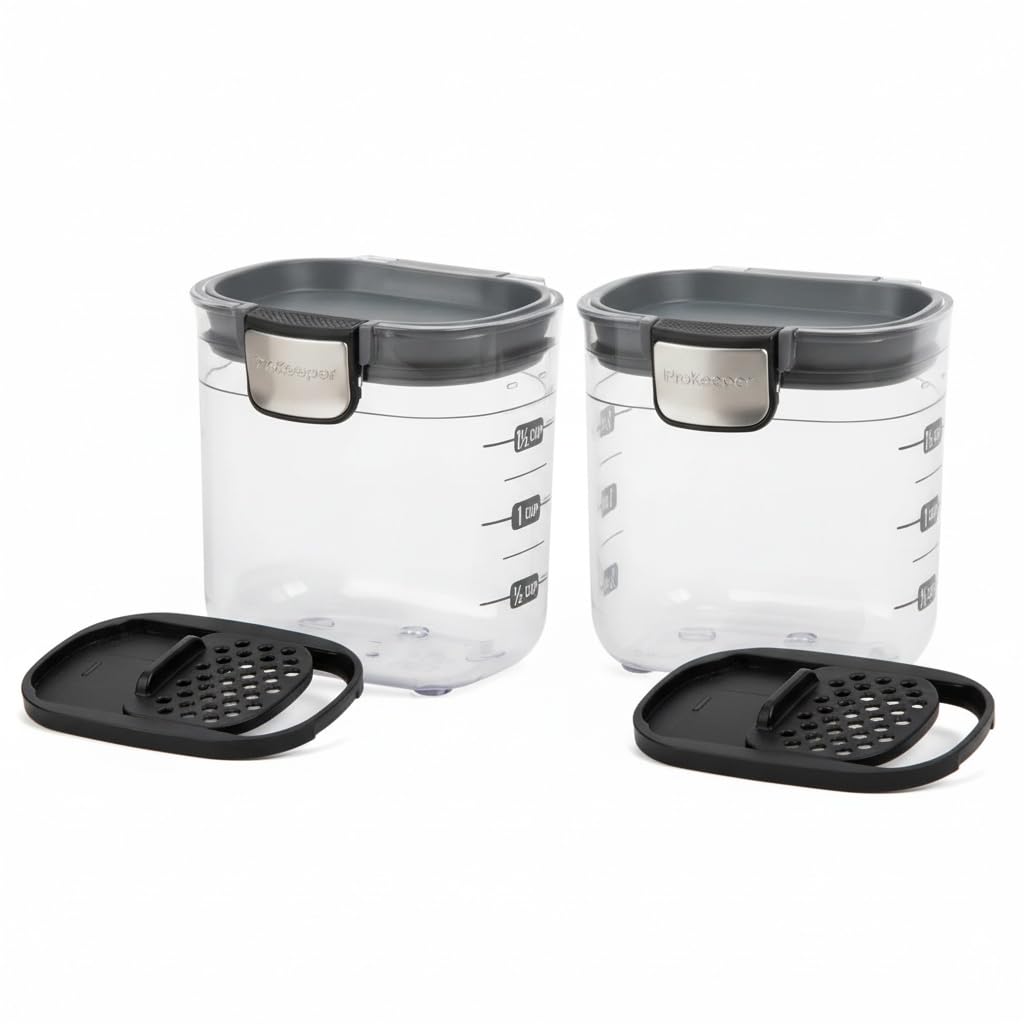 PKS 401 1.5 Cup Mini Prokeeper+ Airtight Silicone Seal Storage Container Great For Spices & Baking Acessories