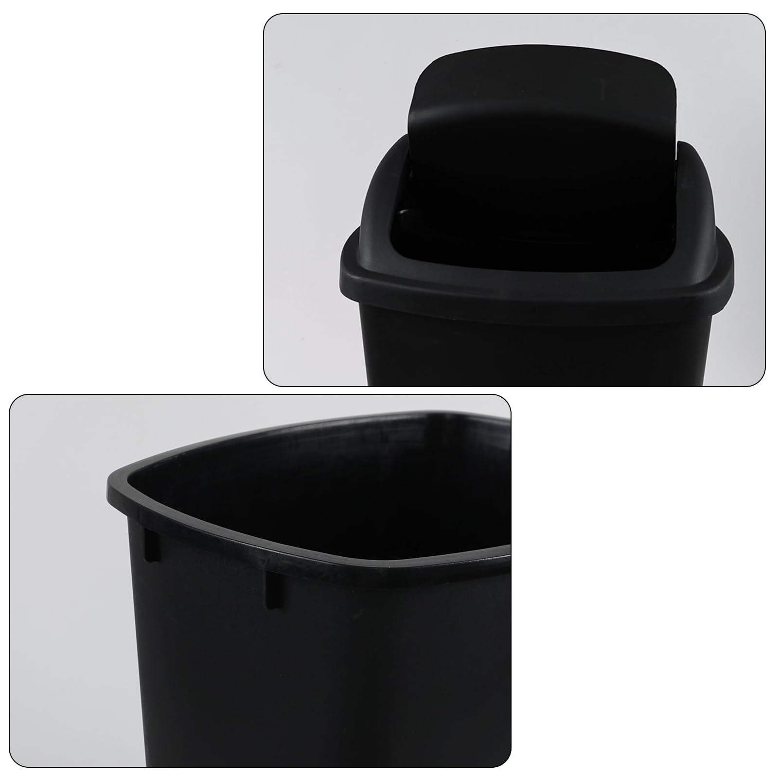 4 Pack 6 Gallon Trash Can Plastic (4 Count)