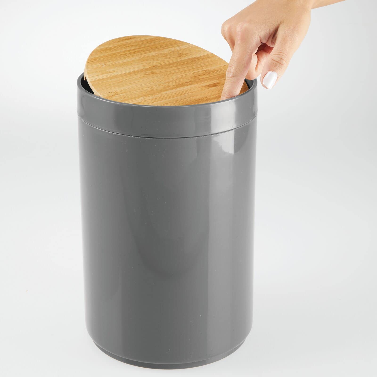 Plastic Round Trash Can Small Wastebasket