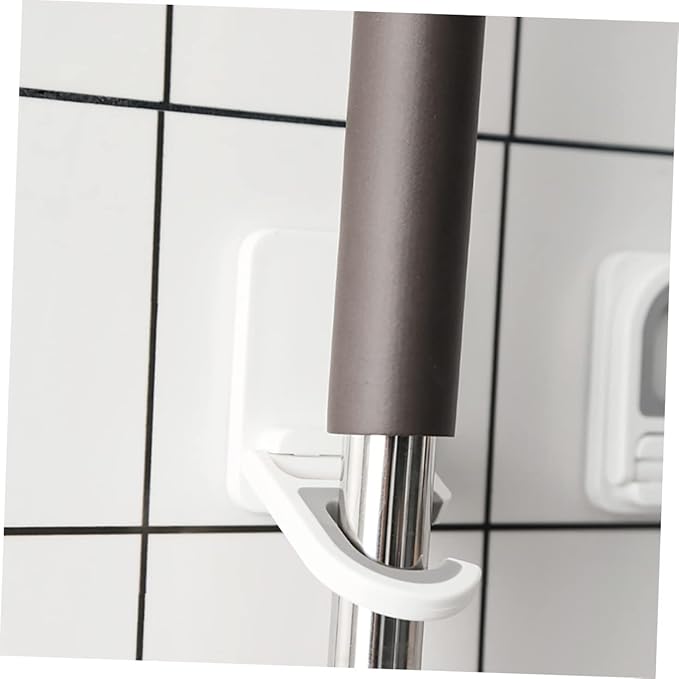 3pcs Wall Mounted Mop Holder Hooks Traceless Heavy Duty Broom Organizer Multifunctional Mop Hanger for Home Kitchen and Garage