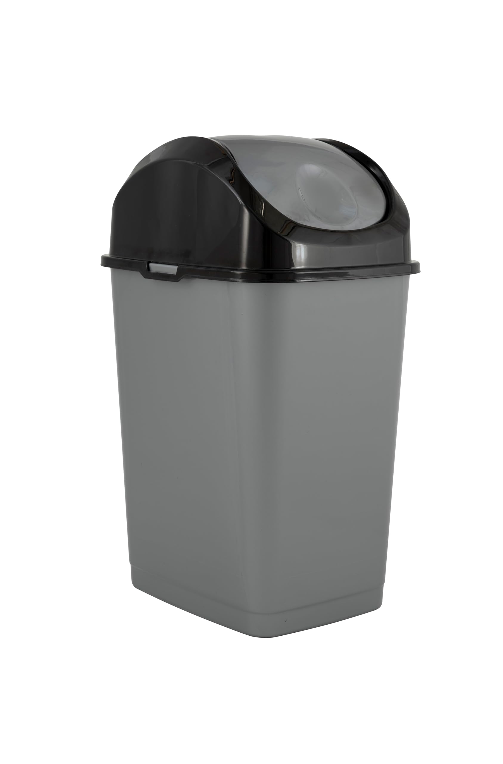 Small 2.5 Gallon Plastic Trash Can with Swing Top Lid