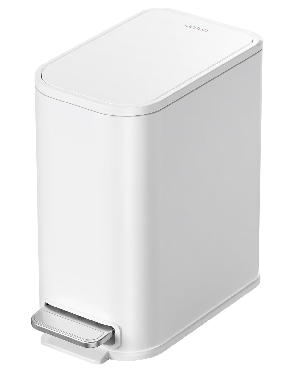 Small Bathroom Trash Can with Lid Soft Close & Pedal