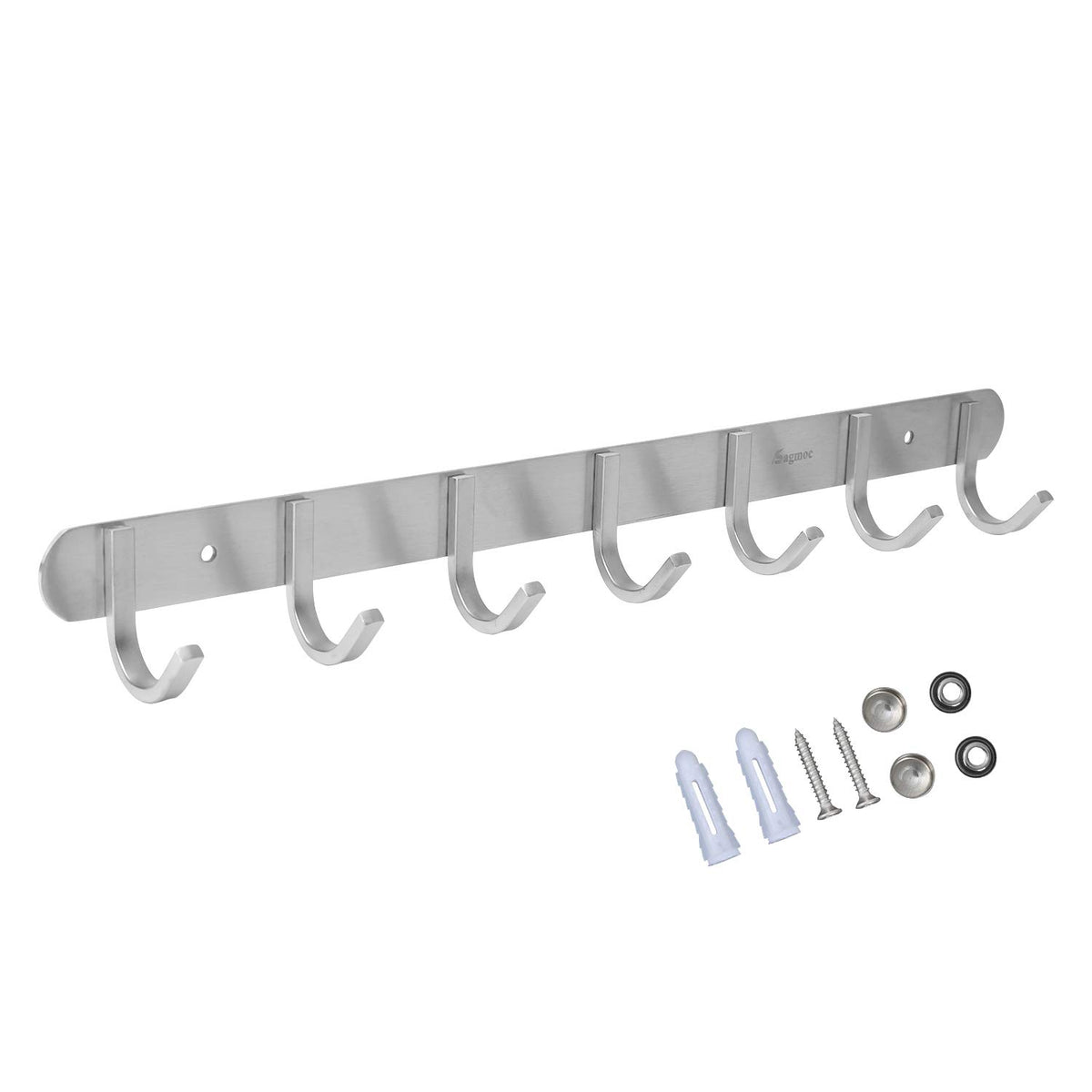 Towel Hook Rack Brushed Nickel 17