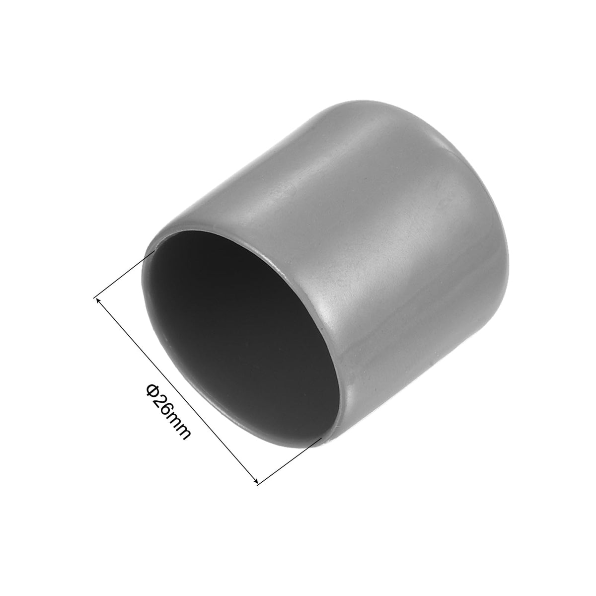 20pcs Rubber End Caps Protective Caps 26mm ID Vinyl PVC Round Tube Bolt Cap Cover Screw Thread Protectors