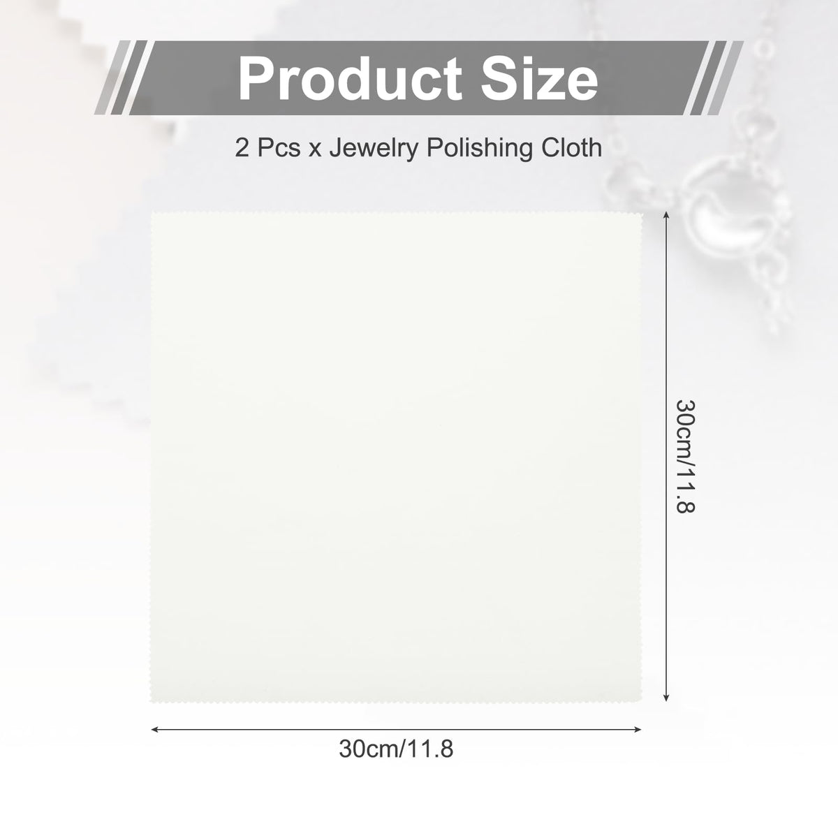 Jewelry Polishing Cloth 11.8x11.8 Inch Silver Polish Cleaning Cloths Jewelry Cleaner for Rings