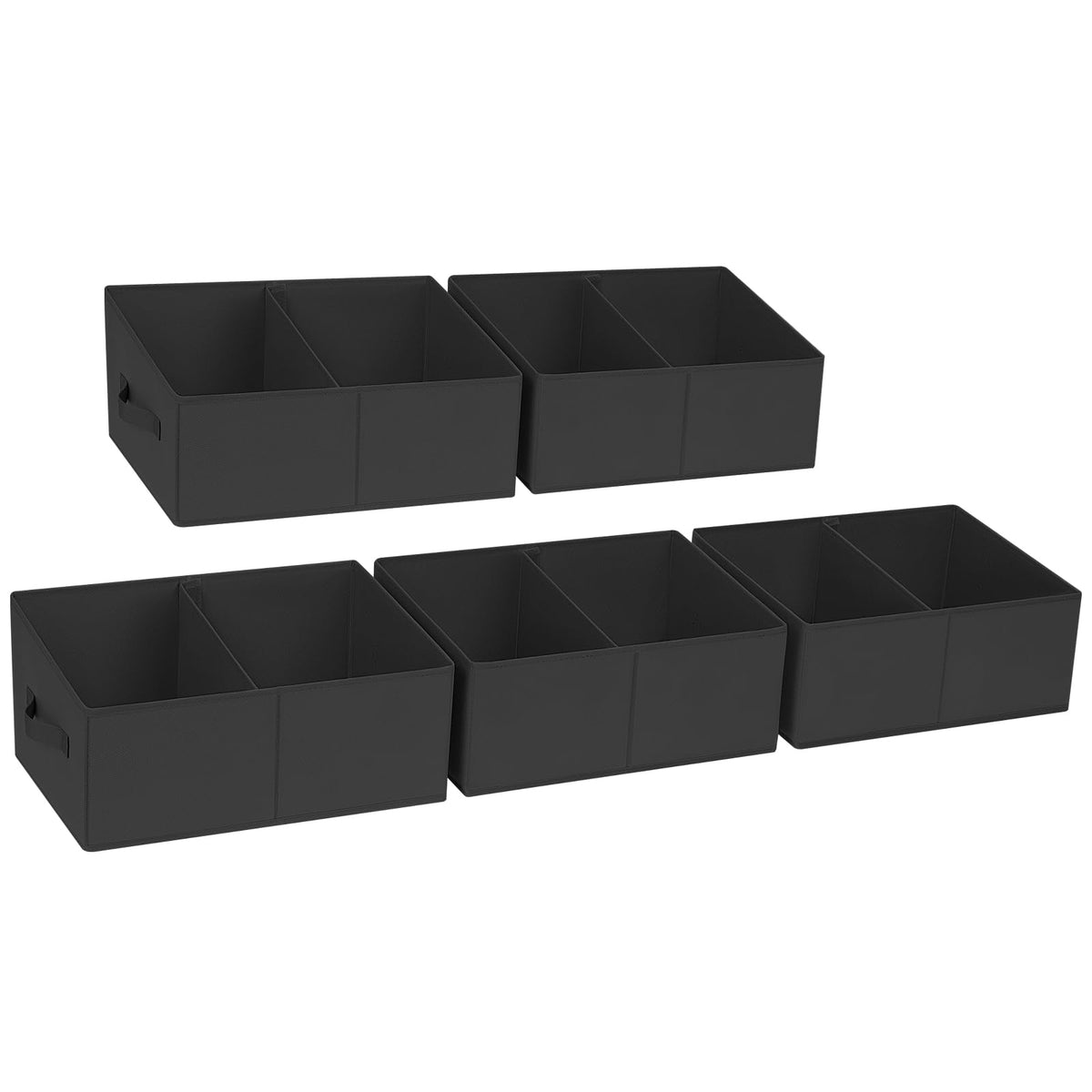 Trapezoid Storage Bins for clothes (5 Count)