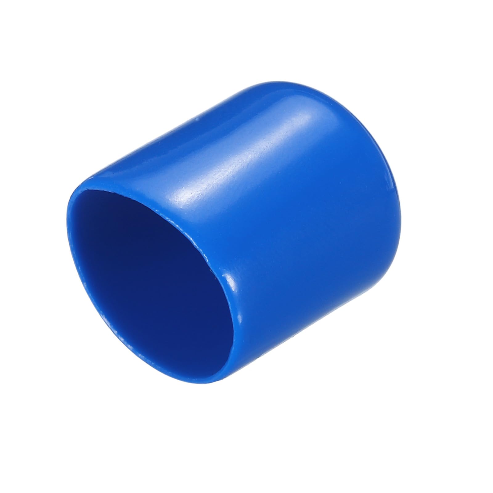 20pcs Rubber End Caps 17mm ID Vinyl PVC Round Tube Bolt Cap Cover Screw Thread Protectors Blue