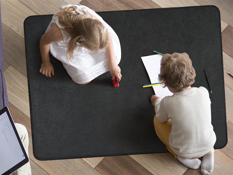 Heavy Duty Office Chair Mat for Carpet and Hardwood Floor Bohemian Desk Chair Mat Rug 36'' x 48'' Jacquard Woven Surface Floor mats for Office Home