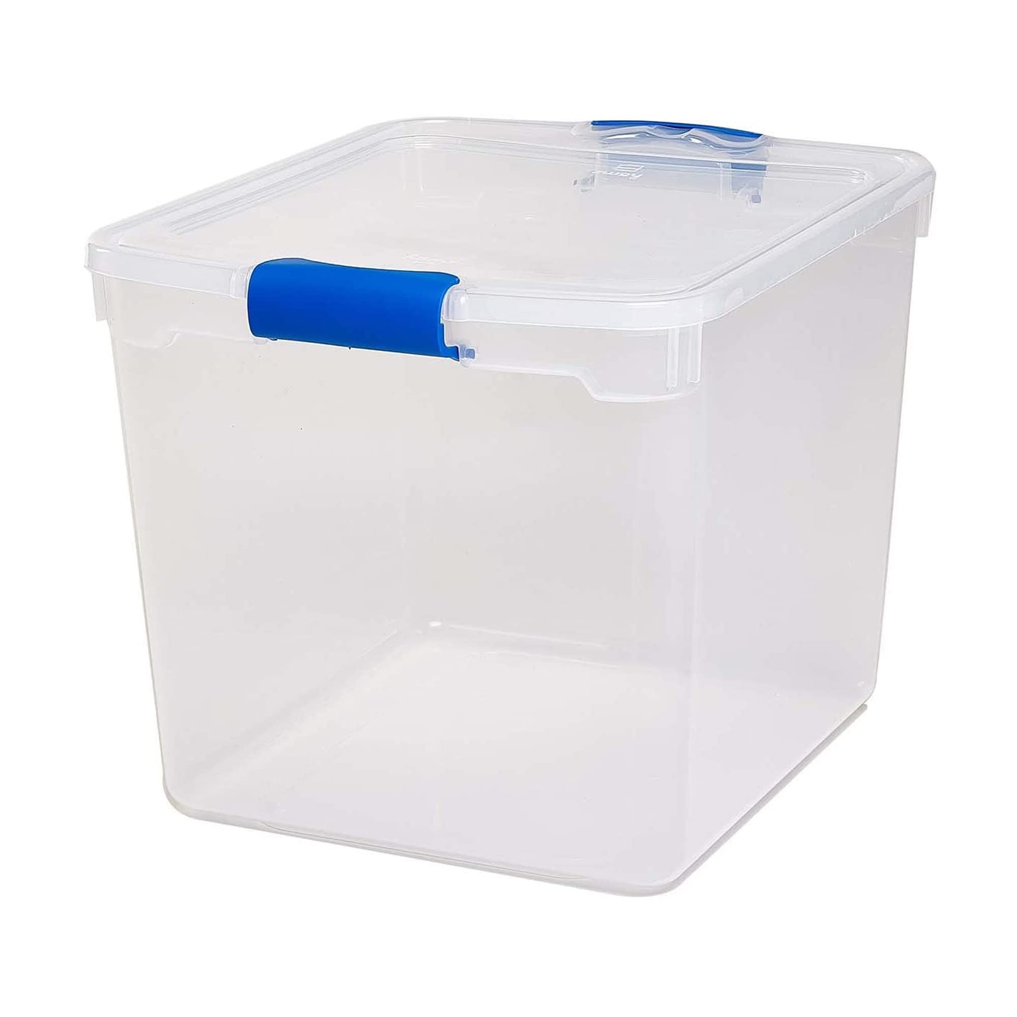 Clear Plastic Storage Bins with Latching Lids (4 Count)