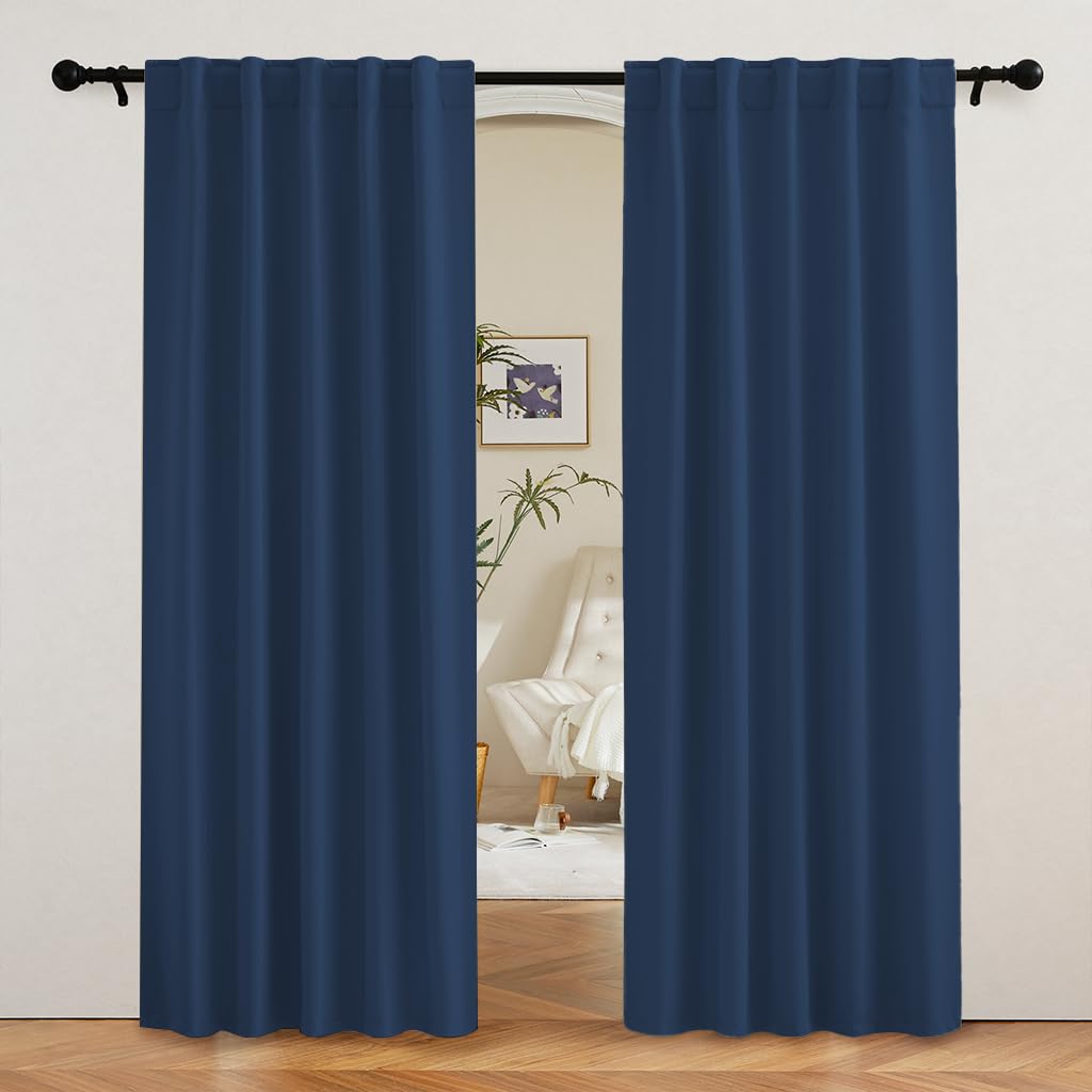 Blackout Curtains 80 inches Long for Bedroom Living Dining Room (2 Count)