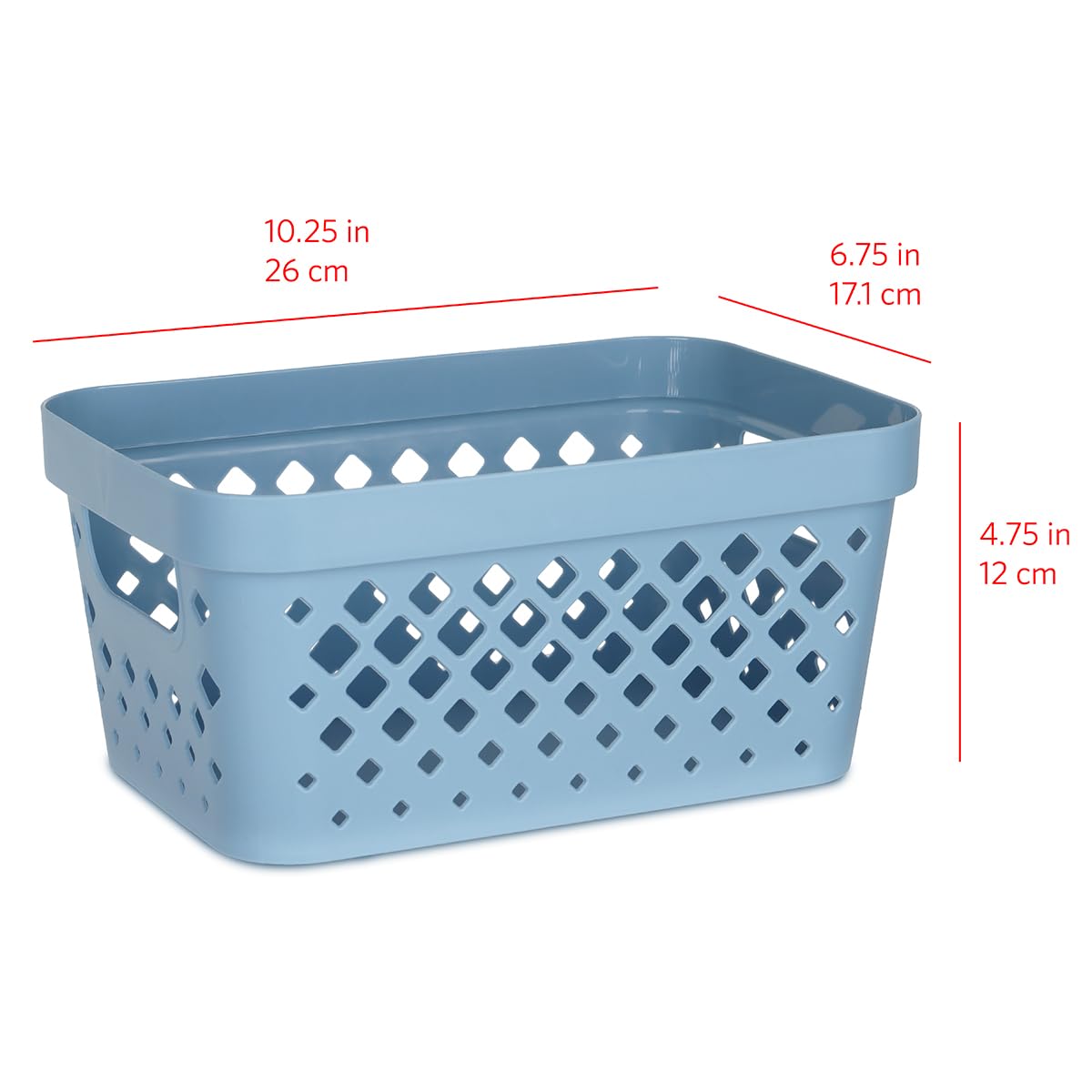 Plastic Baskets for Organizing (6 Count)