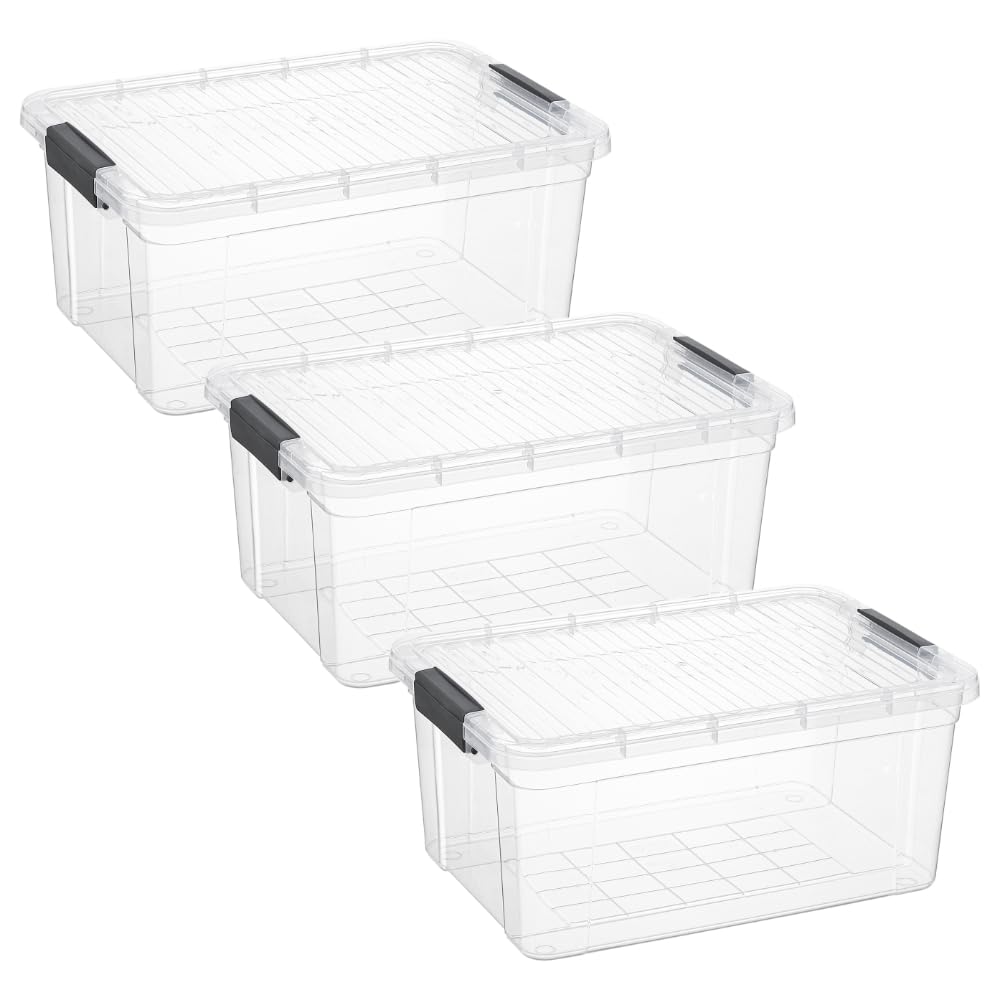 Storage Bins with Lids (3 Count)