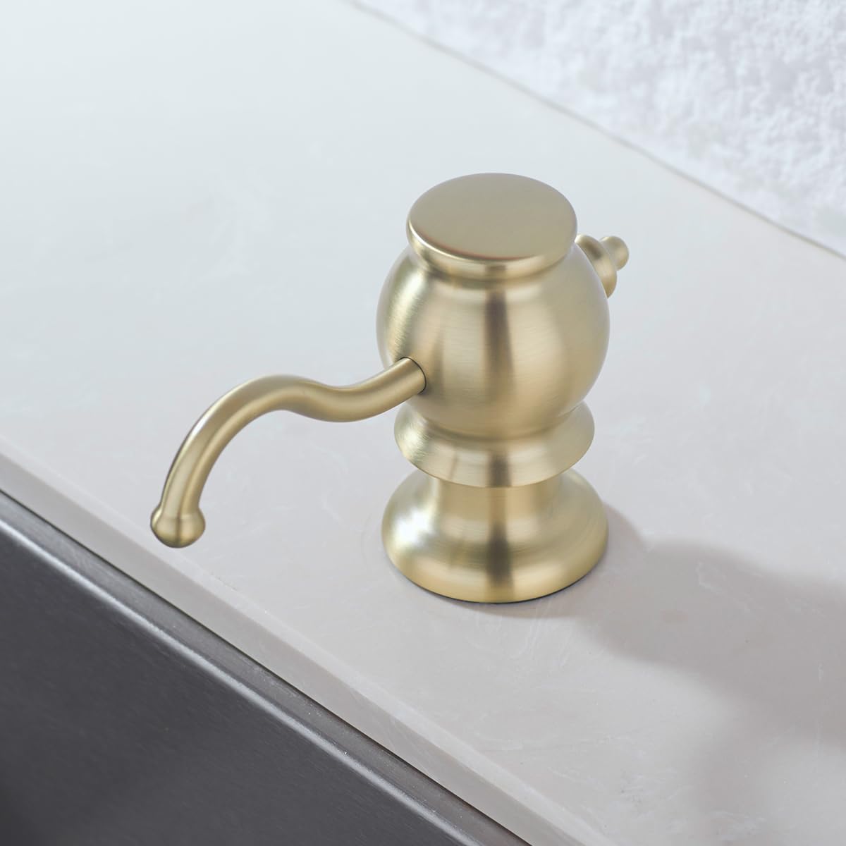 Brushed Gold Soap Dispenser for Kitchen Sink
