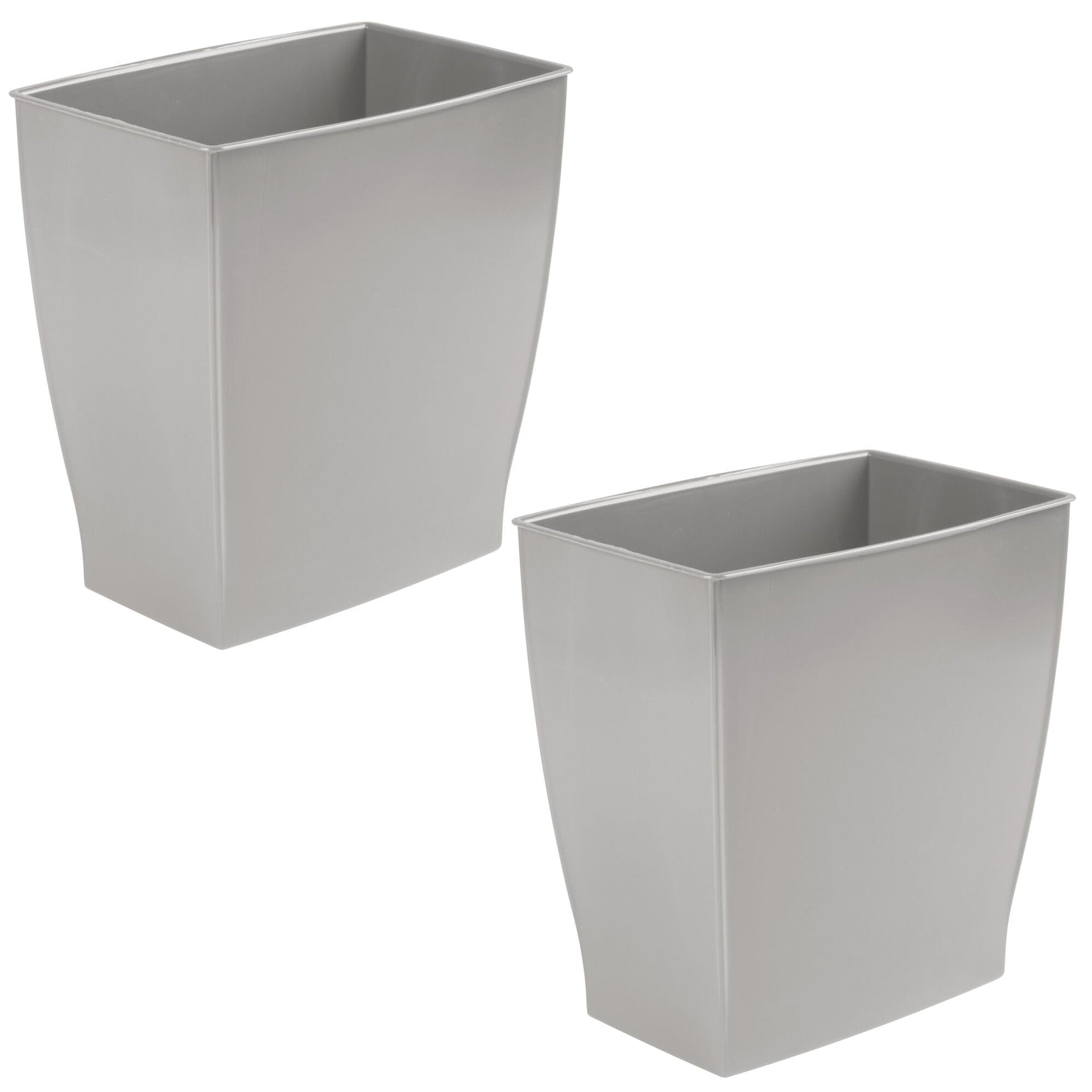 Small Plastic Bathroom Trash Can (2 Count)