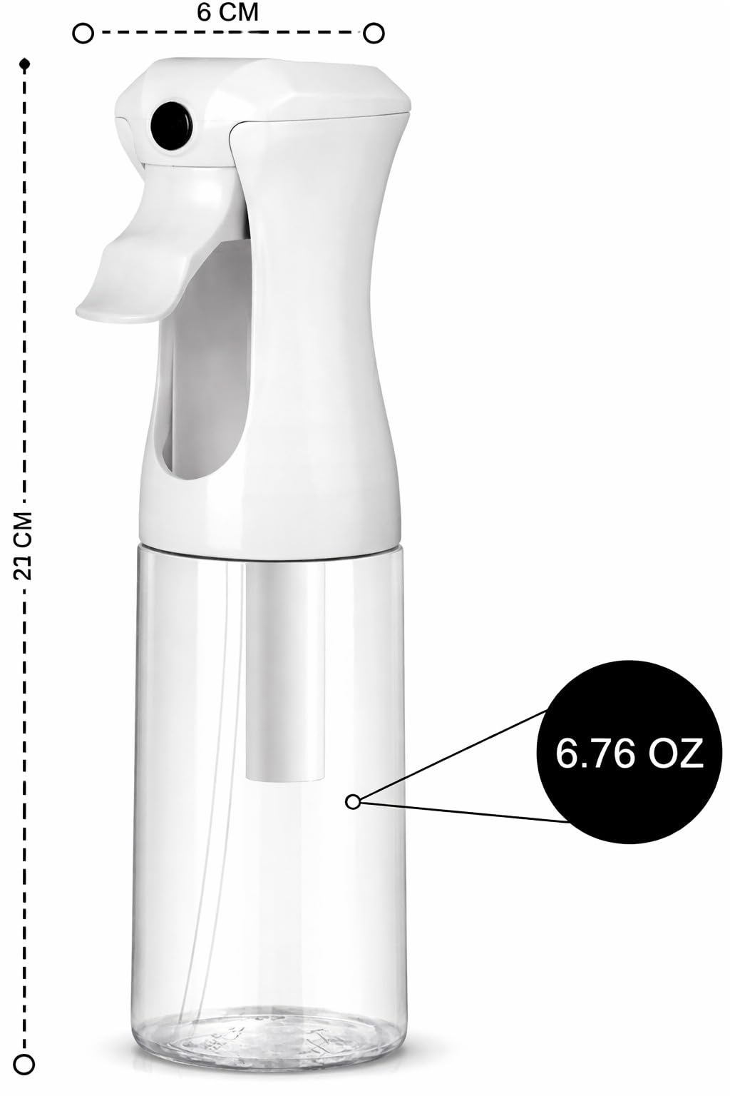 Continuous Mist Clear Spray Bottle 200ml Fine Mist for Hair