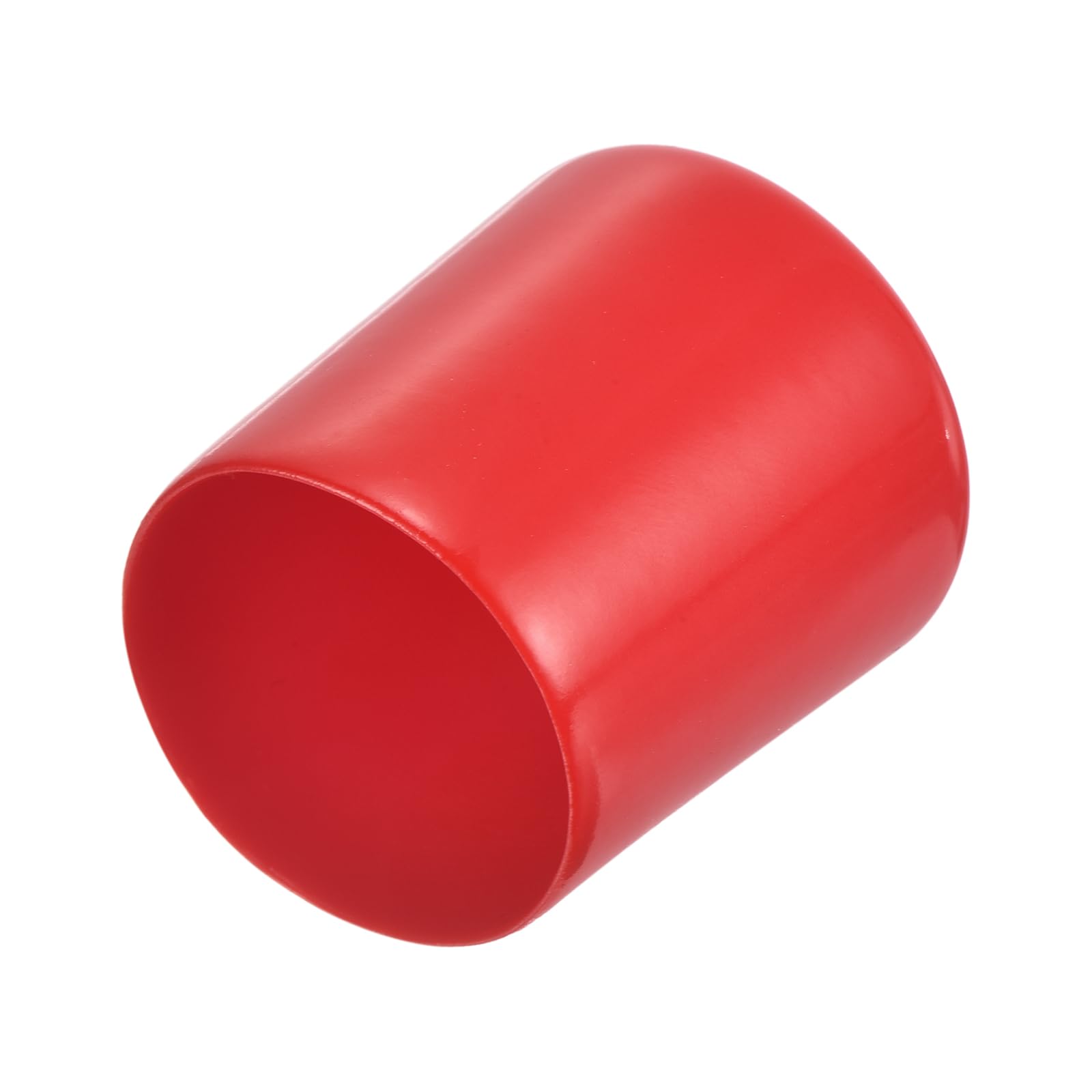 20pcs Rubber End Caps 37mm ID Vinyl Round Tube Bolt Cap Cover Thread Protectors Red