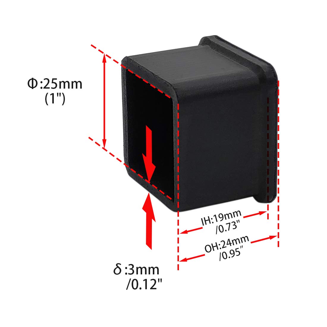 Rubber Chair Leg Caps (20 Count)