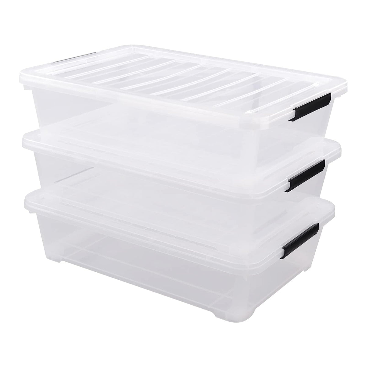 3 Pack 40 Quart Clear Plastic Underbed Container (3 Count)