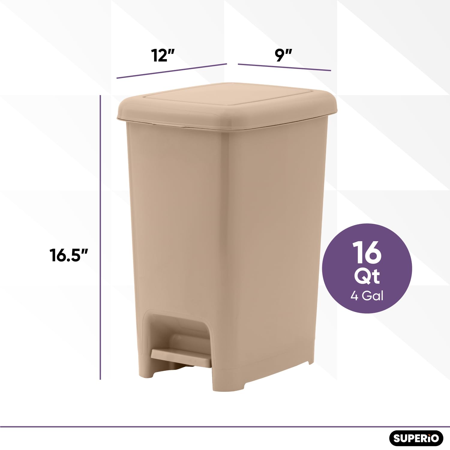 Slim Step On Trash Can