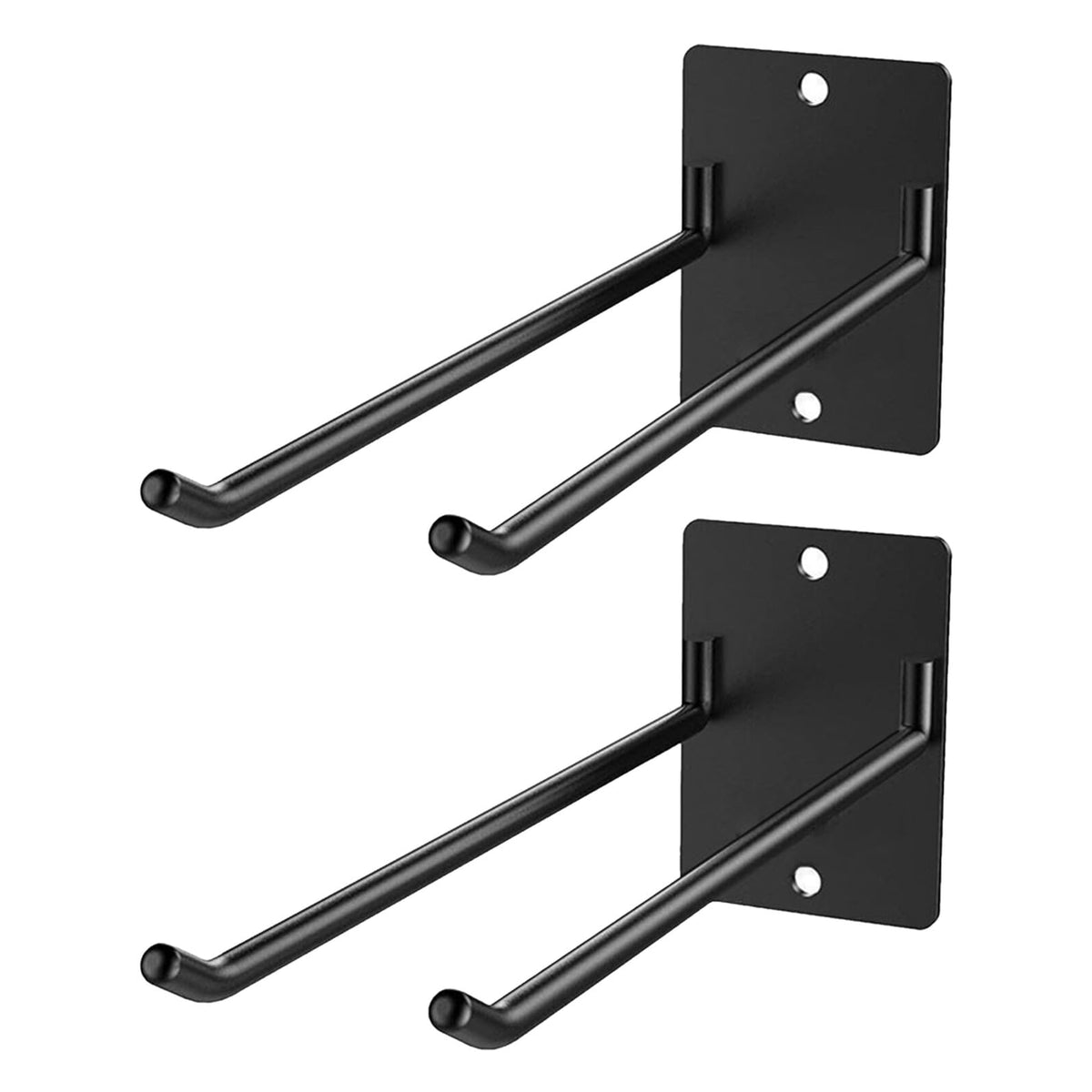 2pcs Wall Mounted Garden Tool Storage Rack with Metal Hooks