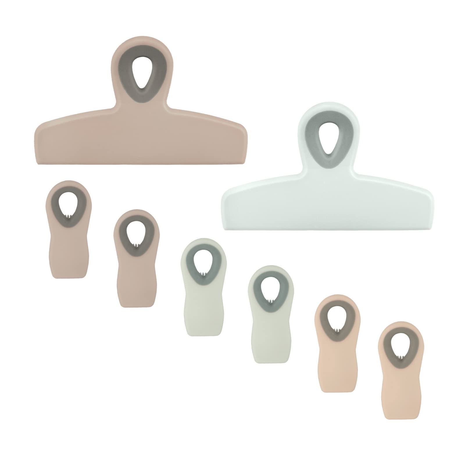 Bag Clips Heavy Duty Chip Clip and Refrigerator Magnet Clips for Food Storage with Air Tight Seal Grip (8 Count)