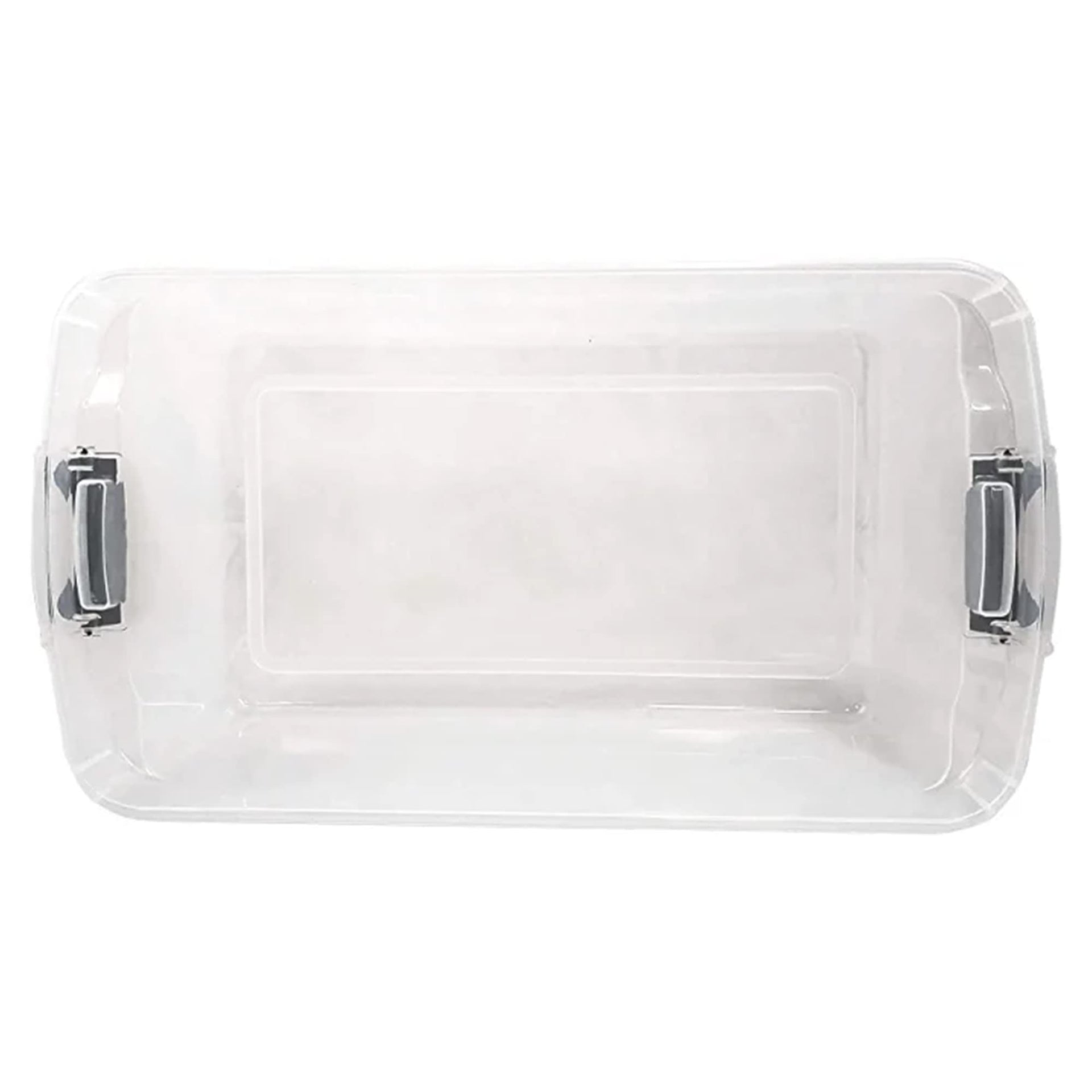 Clear Plastic Storage Bin with Secure Latch (2 Count)