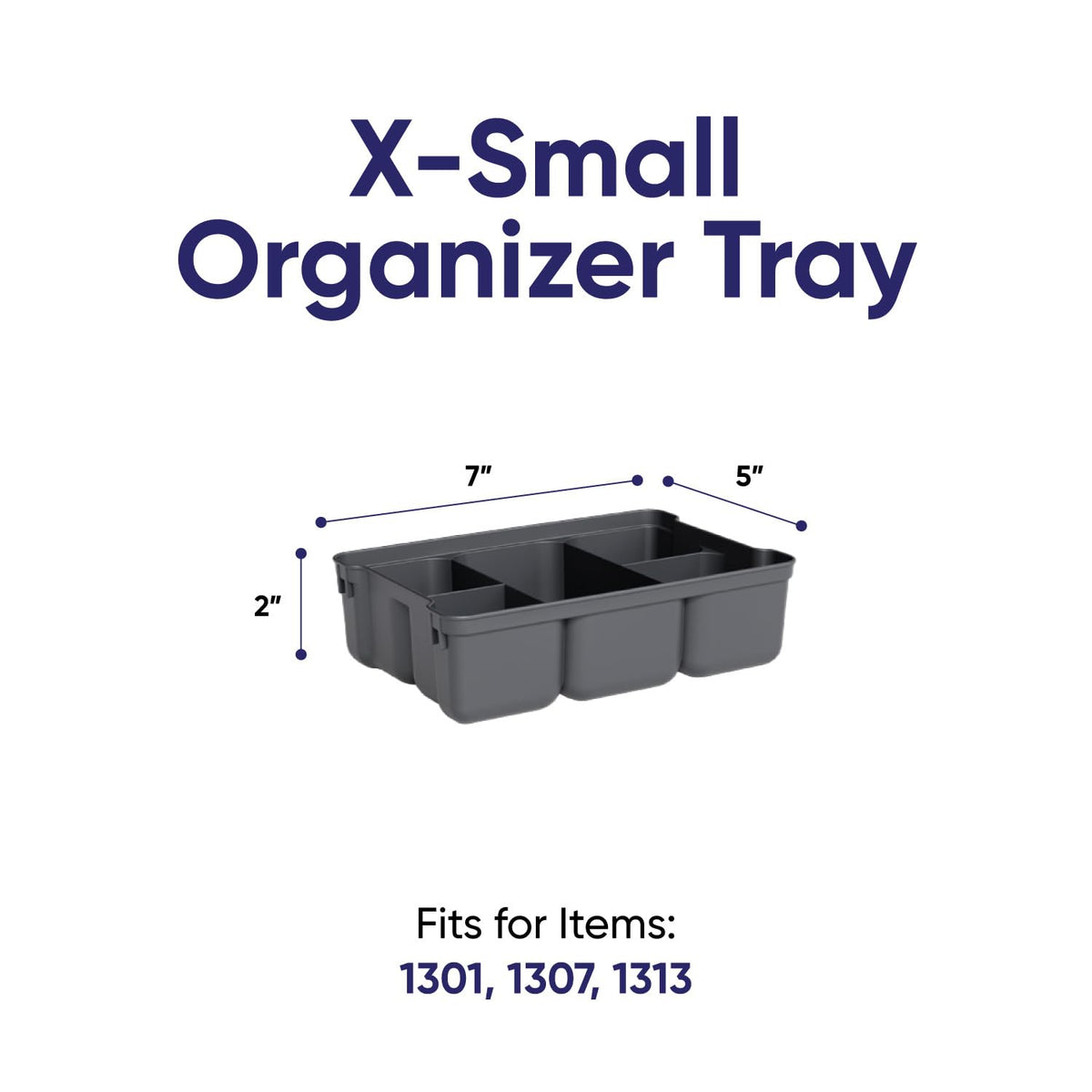 Mini Storage Container Organizing Tray for Superio Bin or Drawer Plastic Organize Sewing (6 Count)