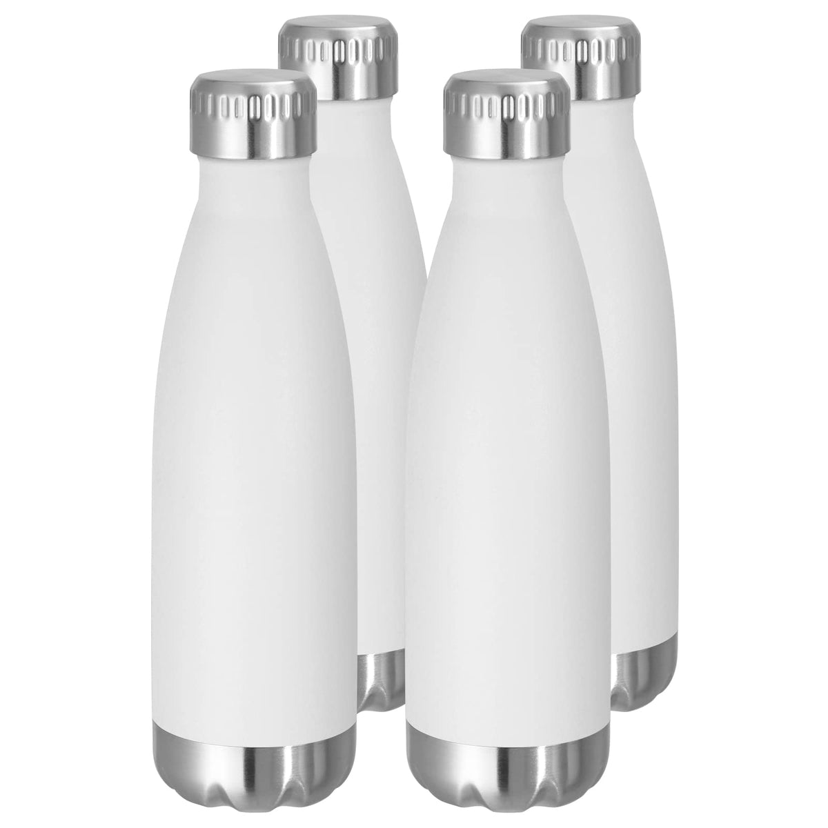 17oz Stainless Steel Water Bottles Bulk (4 Count)