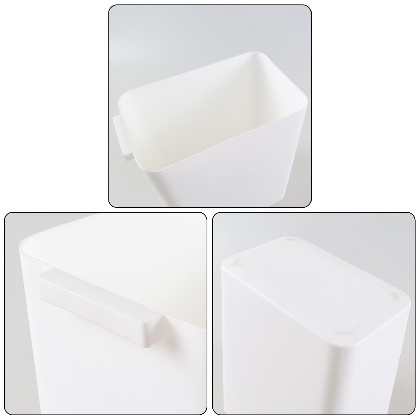 4.5 Gallon Deskside Plastic Wastebasket Rectangular (3 Count)