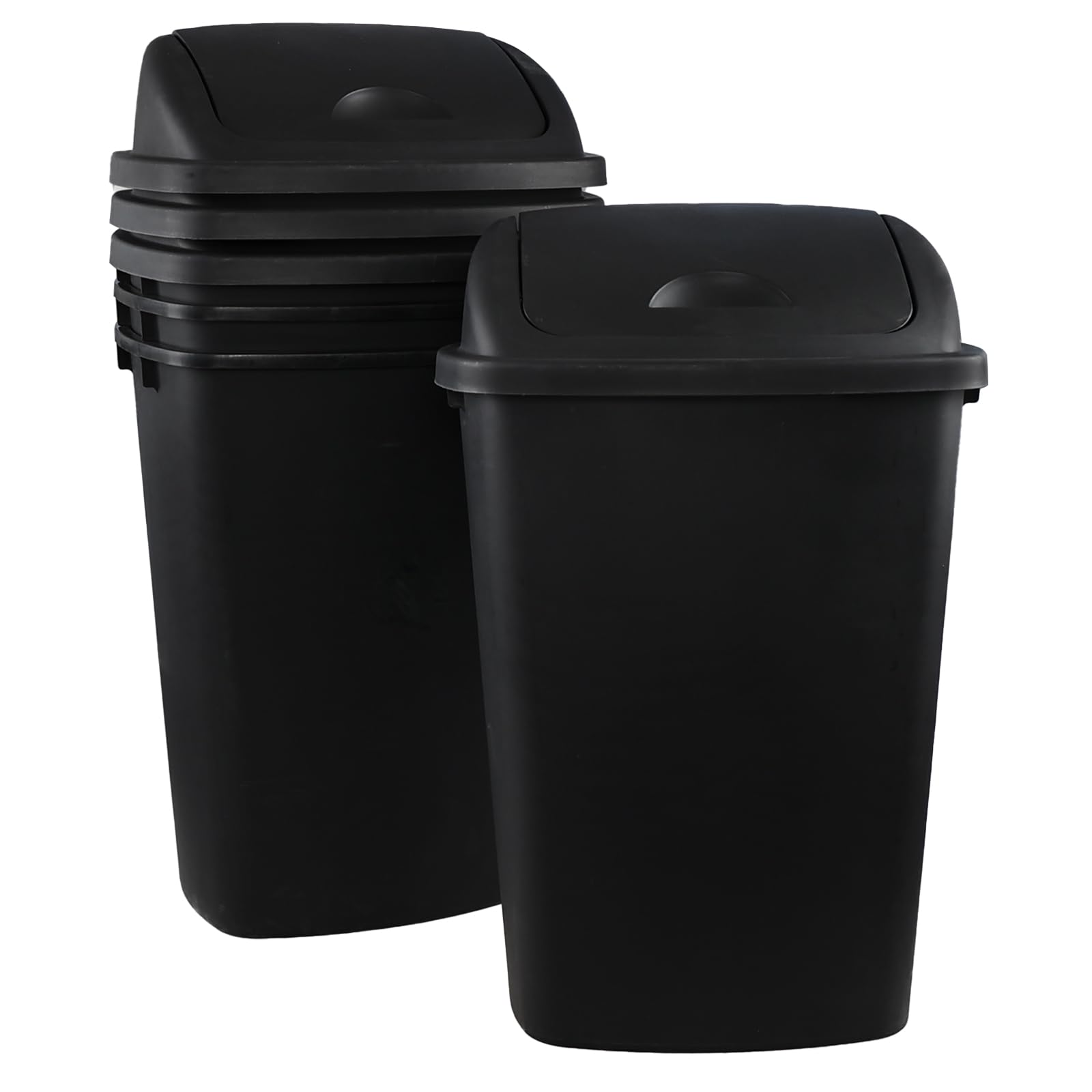 13 Gallon Trash Can with Swing Lid (4 Count)