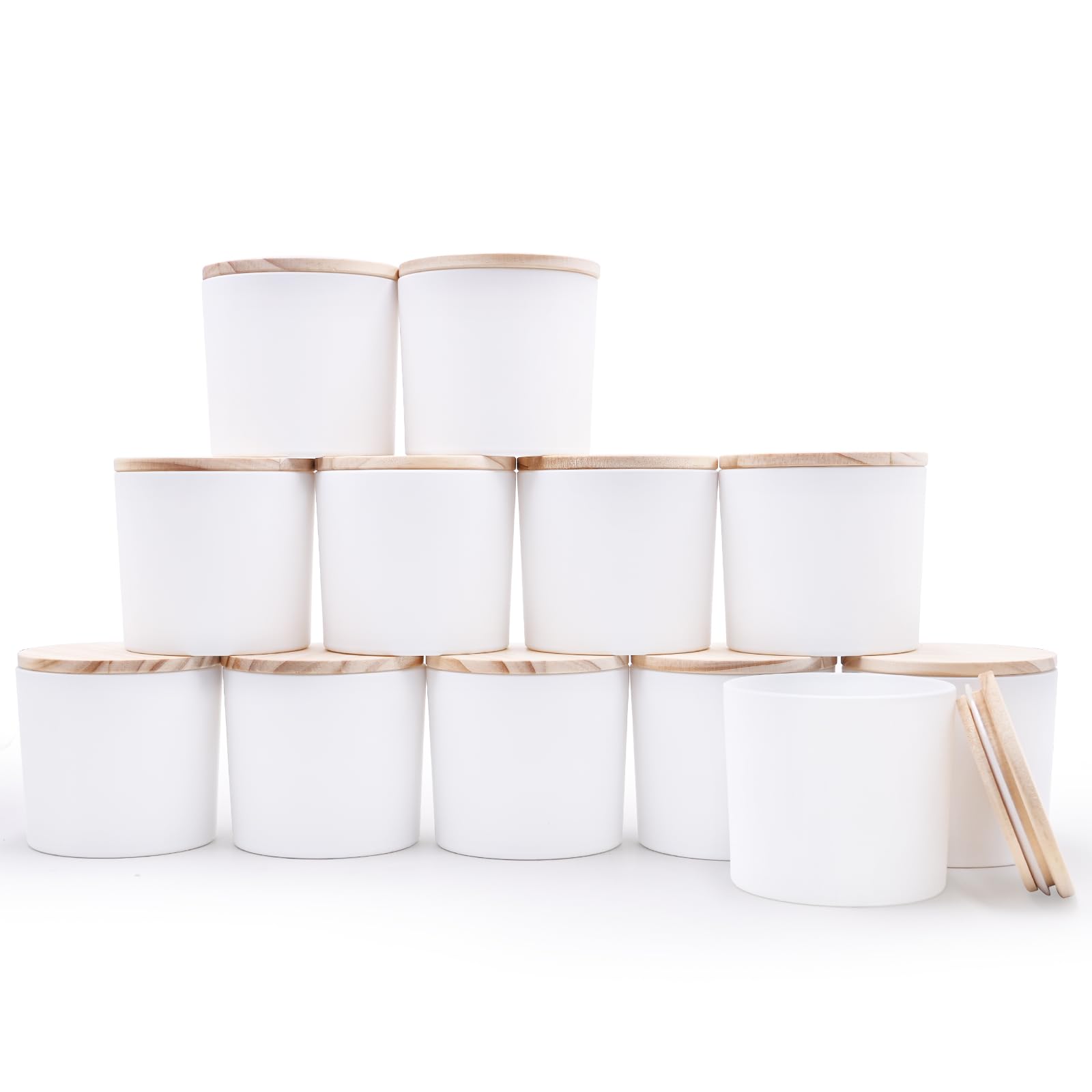 12 OZ Thick Candle Jars for Making Candles 12 Pcs (12 Count)