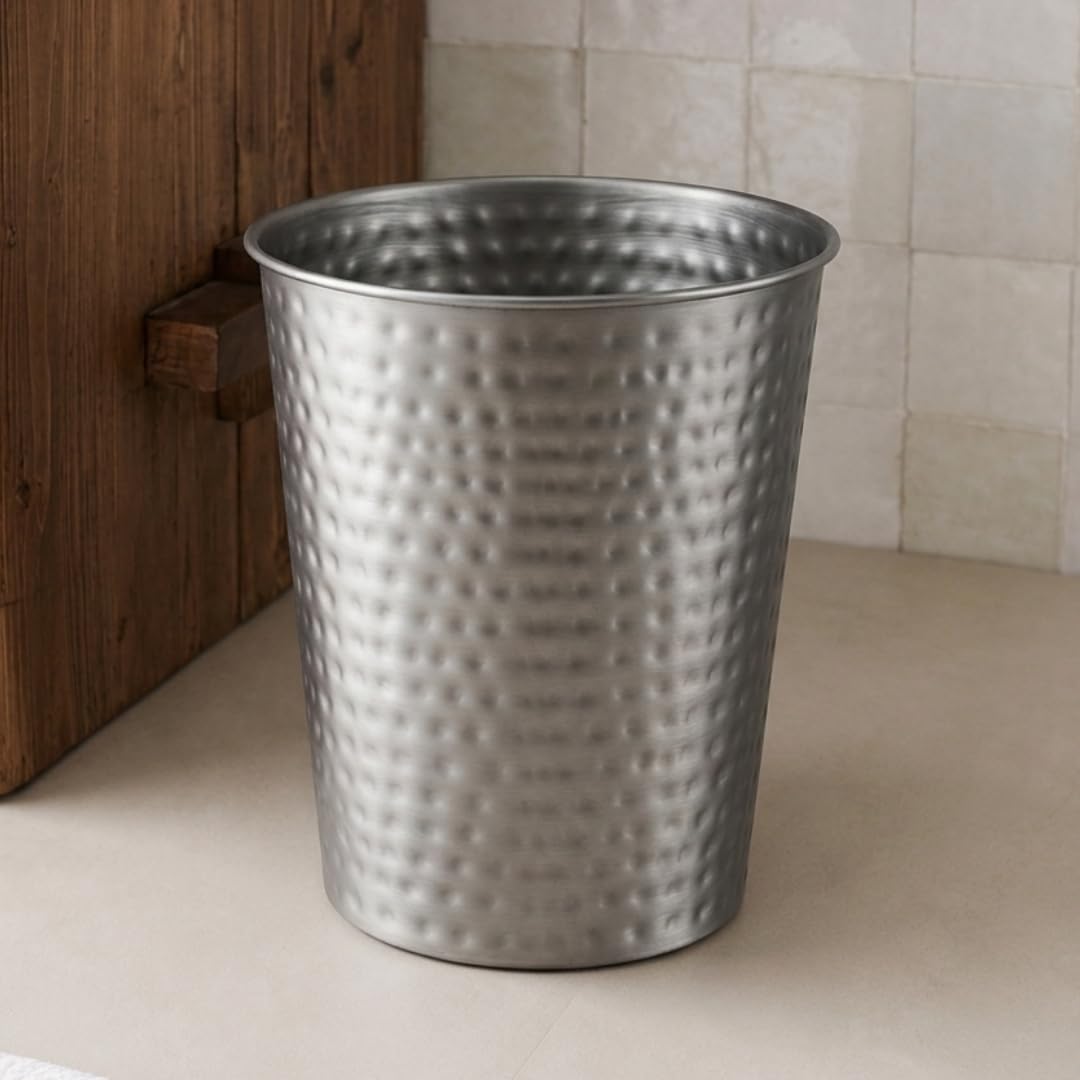 Metal Bathroom Trash Can