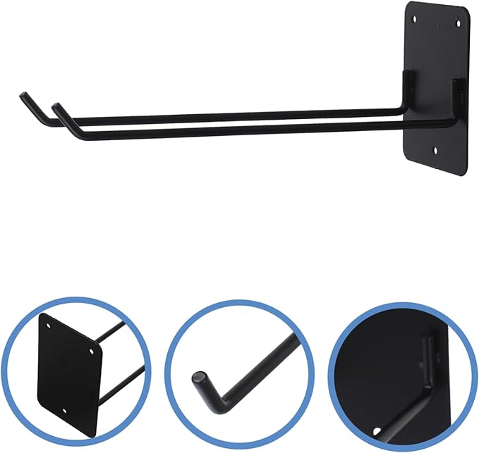 Wall Mount Garden Tool Organizer Heavy Duty Rake and Mop Holder Hooks for Brooms Shovels and Hoses Easy Installation and Design
