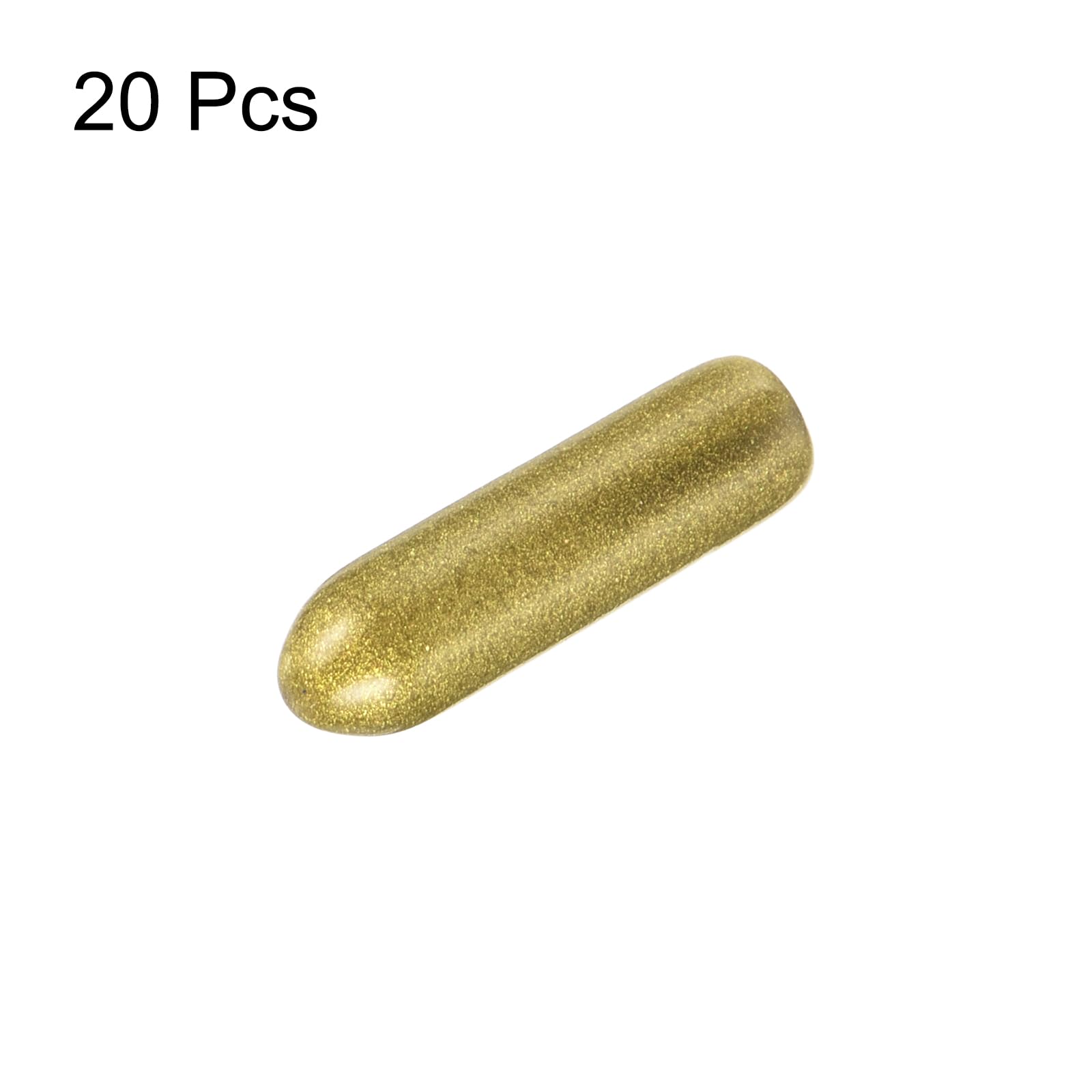 20pcs Rubber End Caps 2.5mm ID Vinyl Round Tube Bolt Cap Cover Thread Protectors Gold
