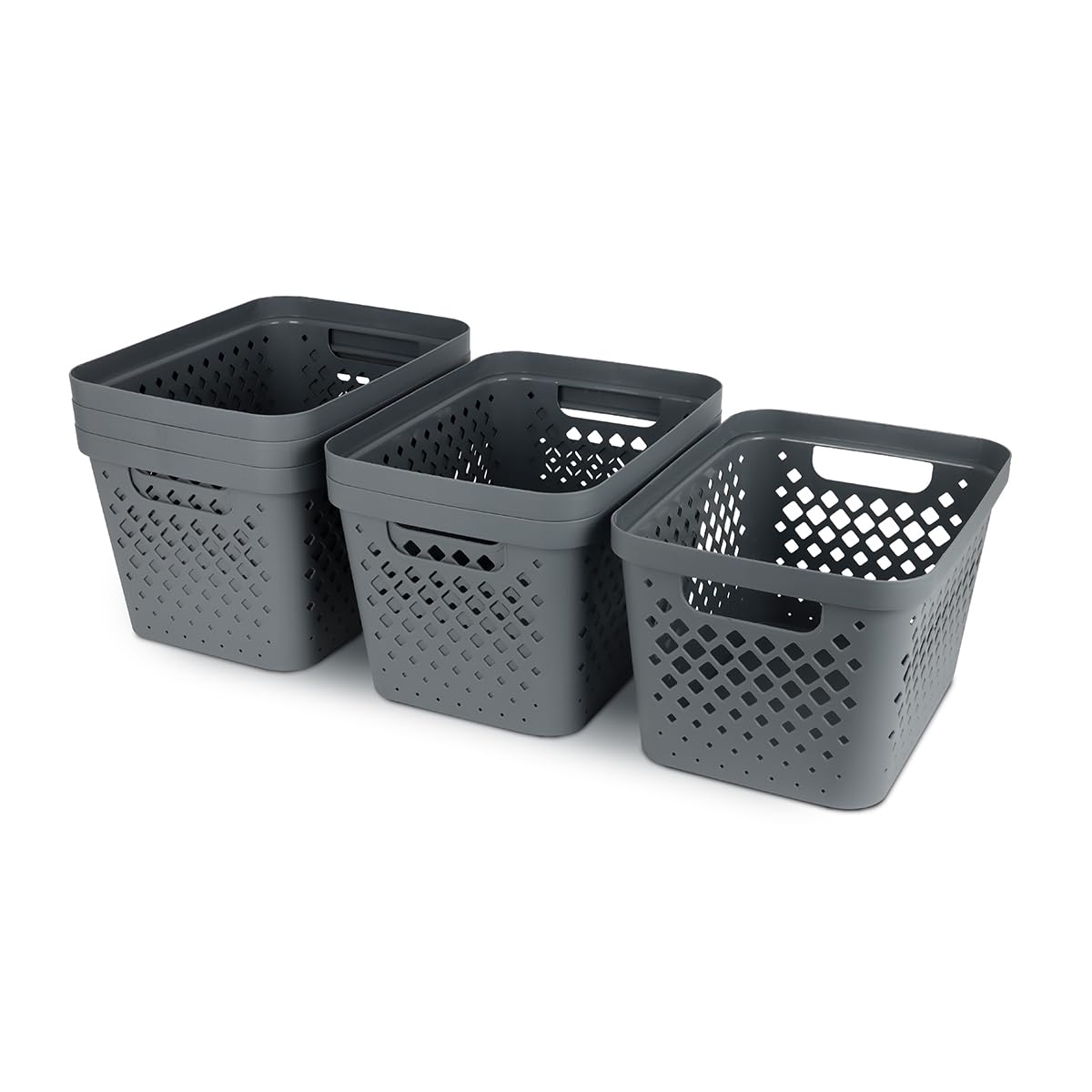 Plastic Storage Basket Set (6 Count)