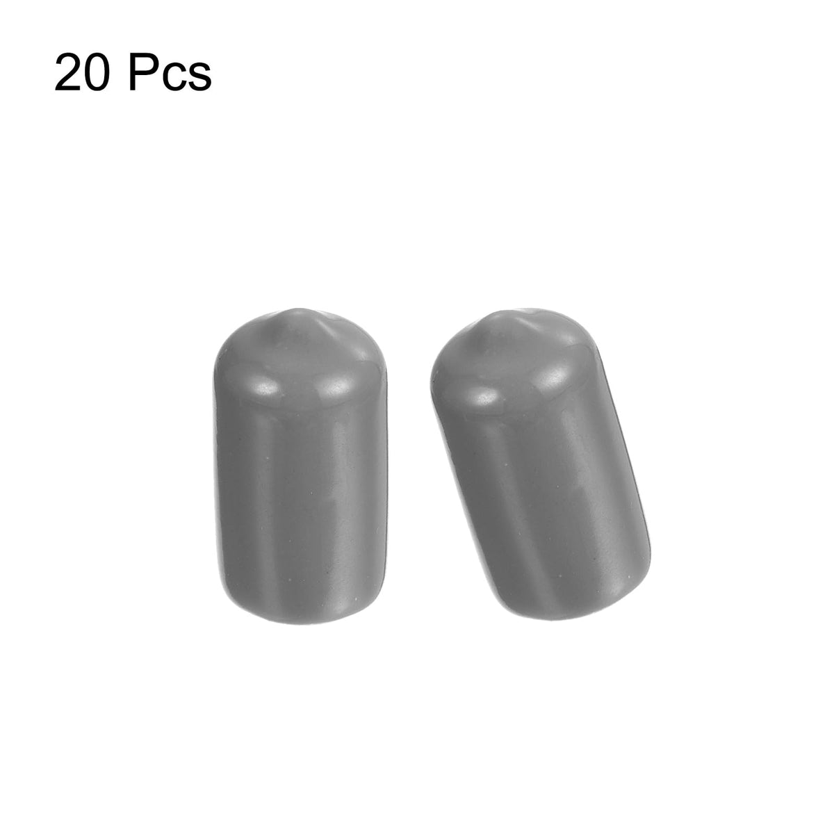 20pcs Rubber End Caps Protective Caps 11mm ID Vinyl PVC Round Tube Bolt Cap Cover Screw Thread Protectors