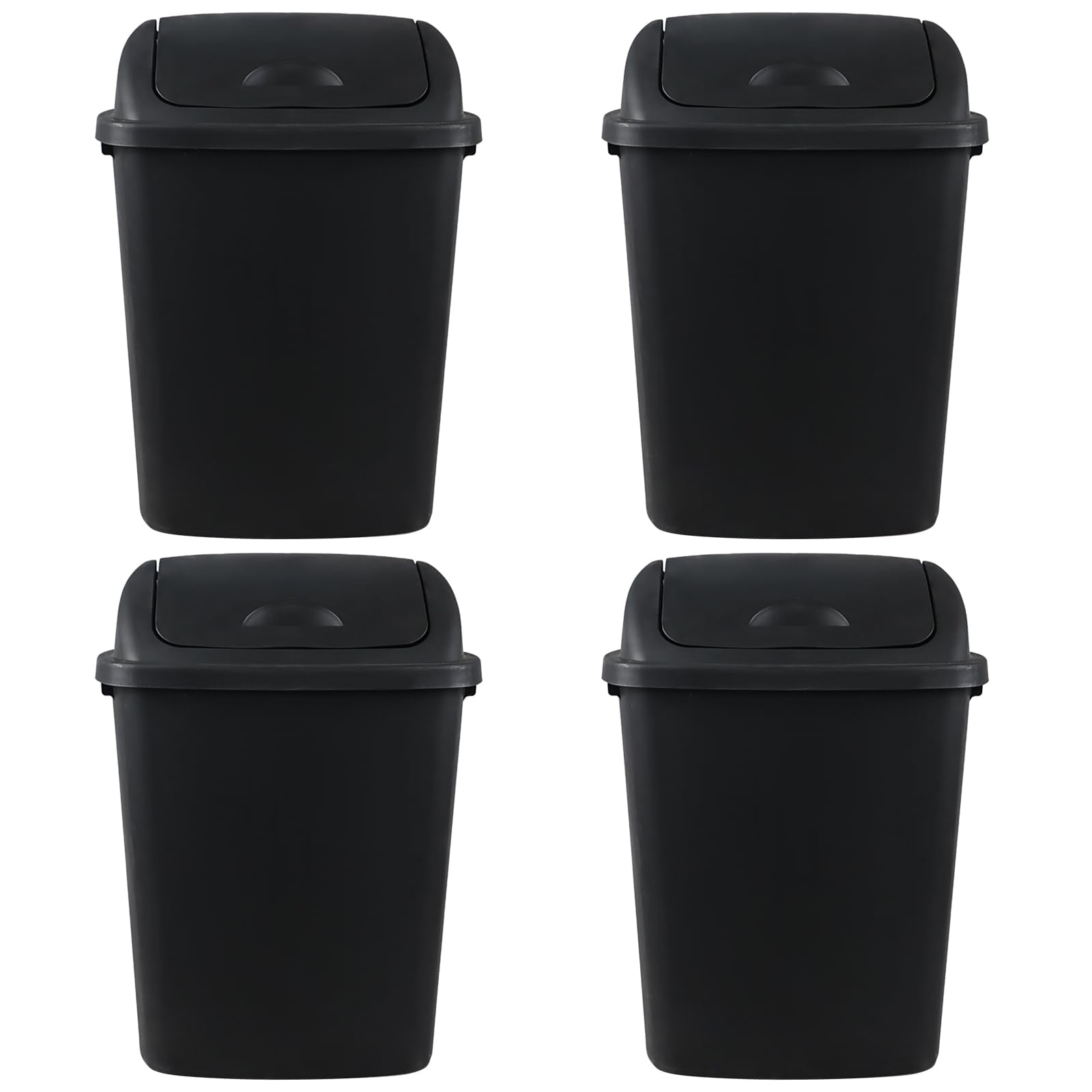4 Pack 40 Liter Plastic Swing Lid Kitchen Garbage Cans (4 Count)