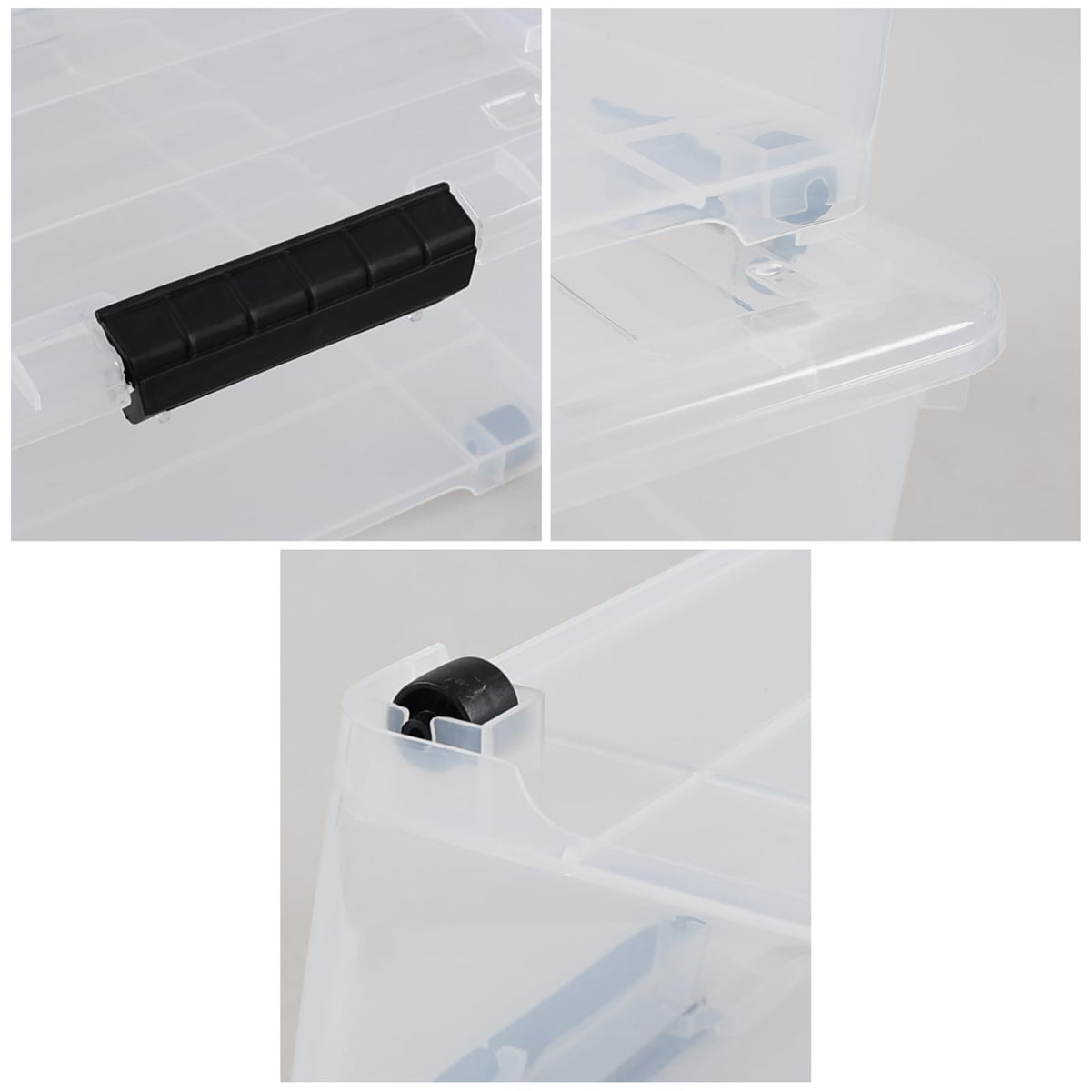 4 Pack 20 L Plastic Under Bed Storage Box with Lid (4 Count)