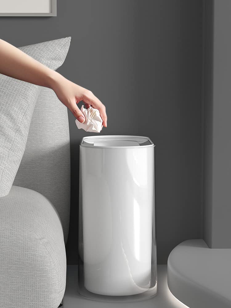 Small Waste Basket Slim Trash Can 3.2 Gallon