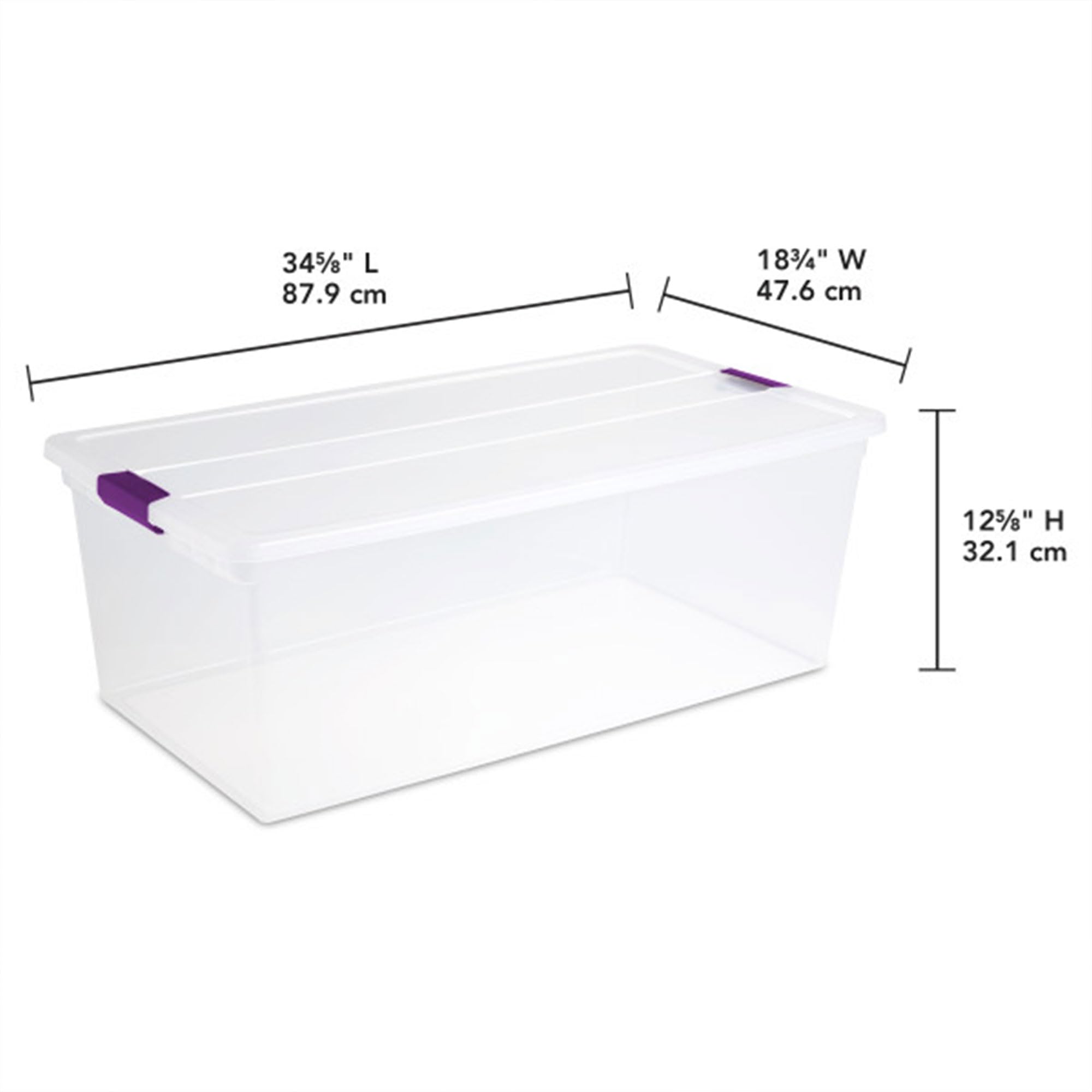 4 Pack 110 Quart ClearView Latch Box (4 Count)